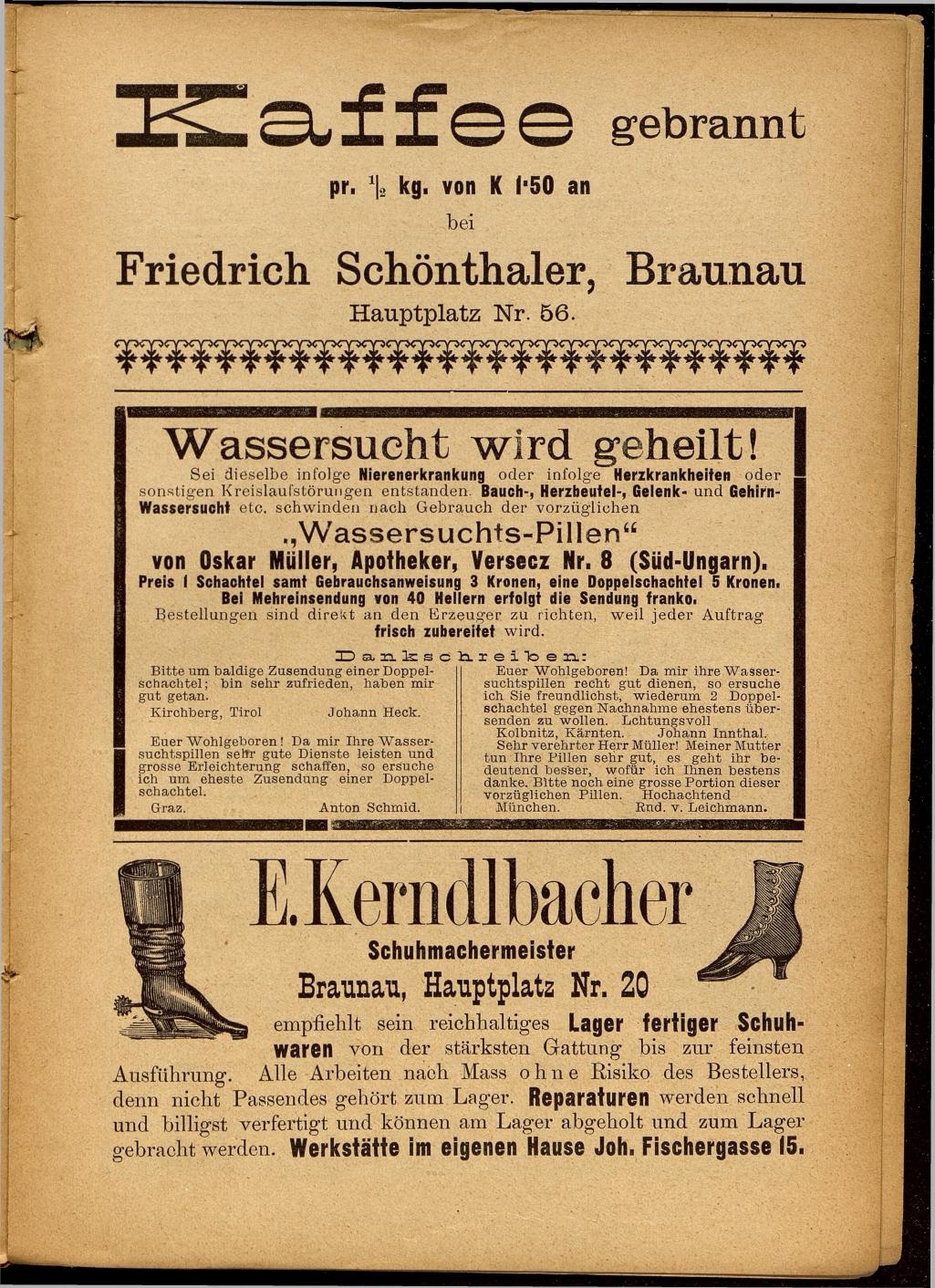 Illustrierter Braunauer-Kalender für das Jahr 1904 - Page 139