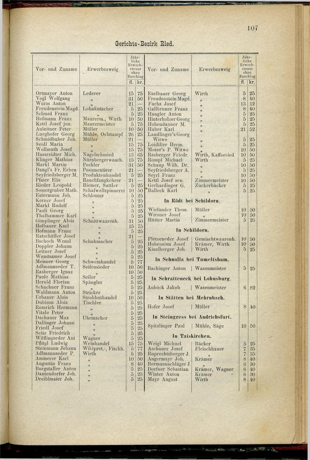 Adressen-Buch der sämmtlichen Industriellen, Handel- & Gewerbetreibenden in Oberösterreich 1880 - Seite 113