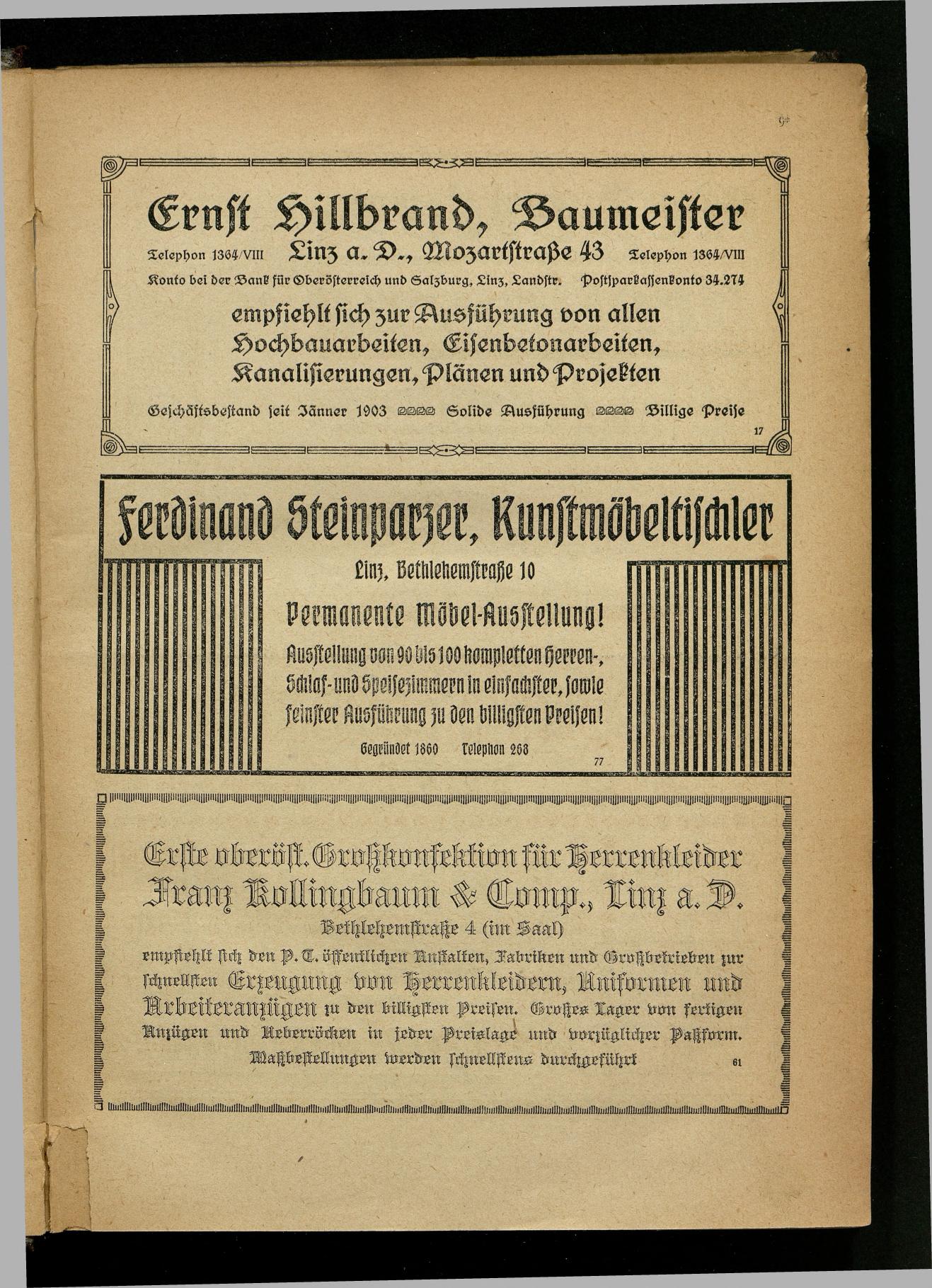 Handels- und Gewerbe-Adreßbuch von Oberösterreich 1923 - Seite 11