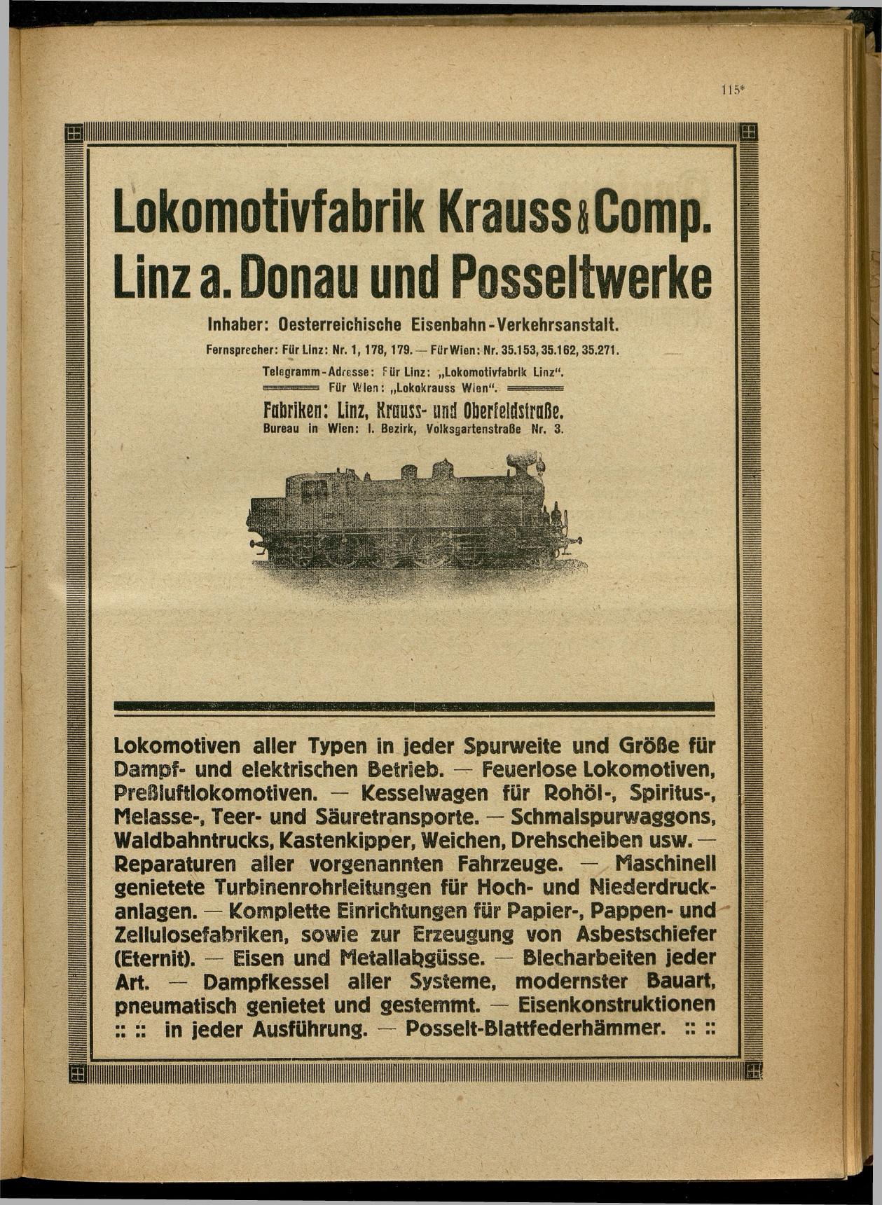 Handels- und Gewerbe-Adreßbuch von Oberösterreich 1923 - Seite 117