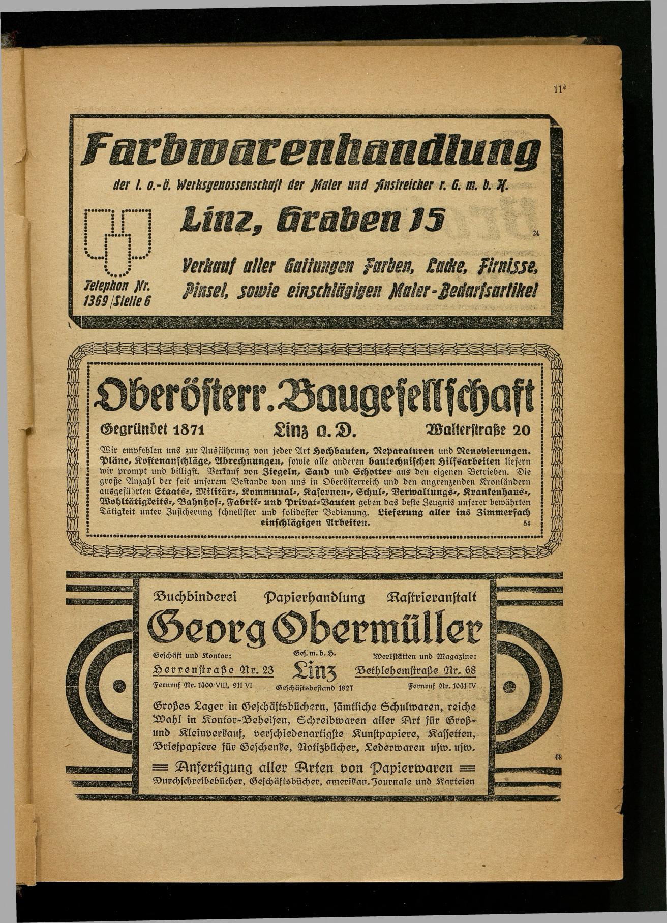 Handels- und Gewerbe-Adreßbuch von Oberösterreich 1923 - Seite 13