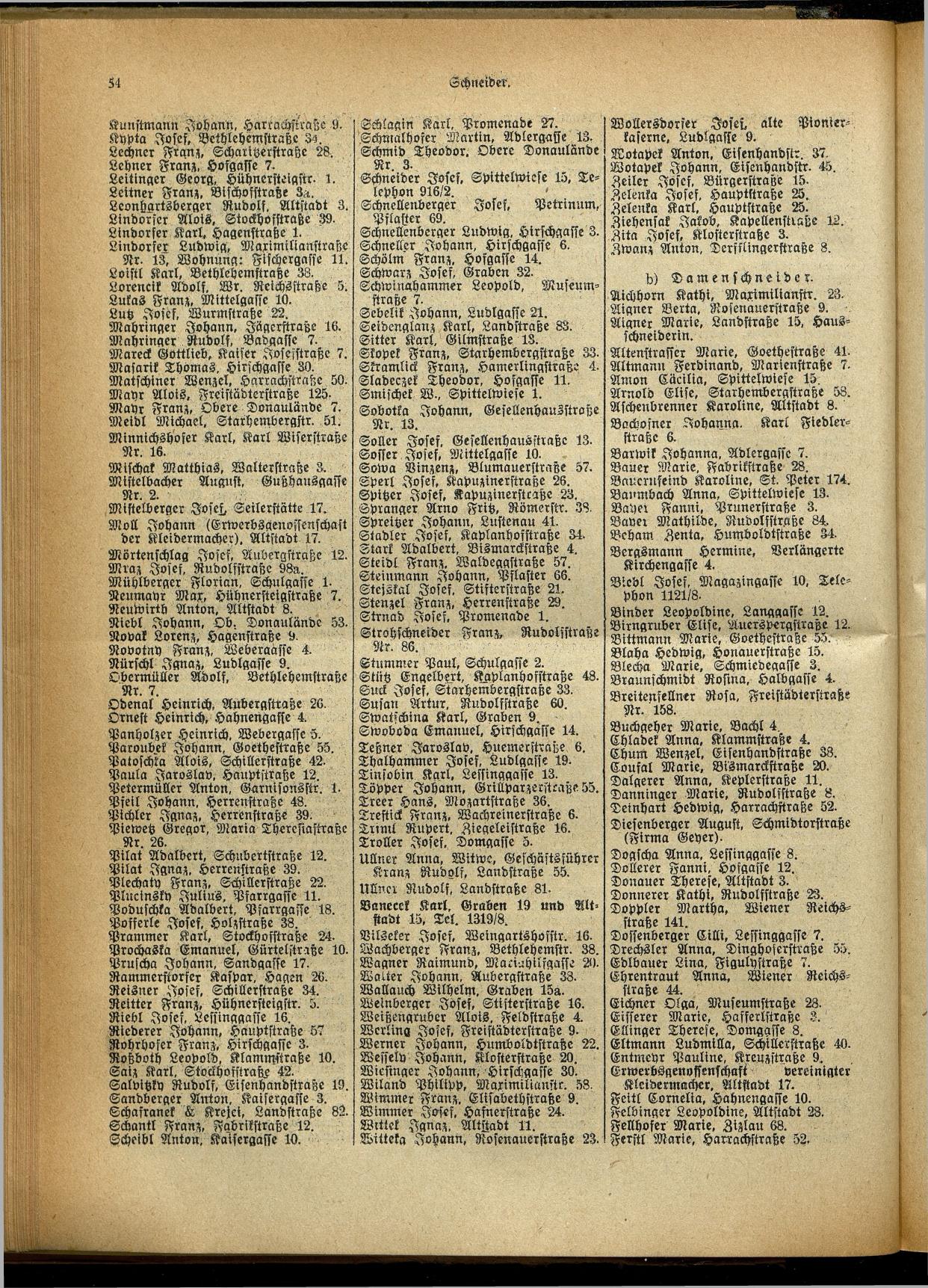 Handels- und Gewerbe-Adreßbuch von Oberösterreich 1923 - Seite 204