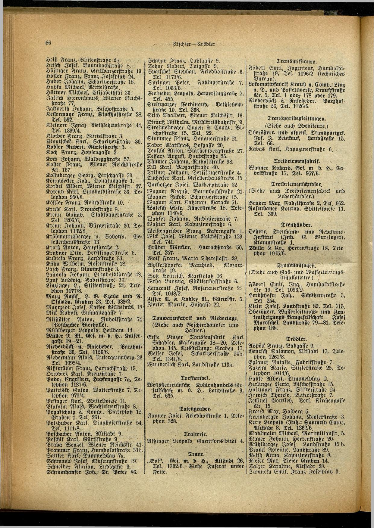 Handels- und Gewerbe-Adreßbuch von Oberösterreich 1923 - Seite 220