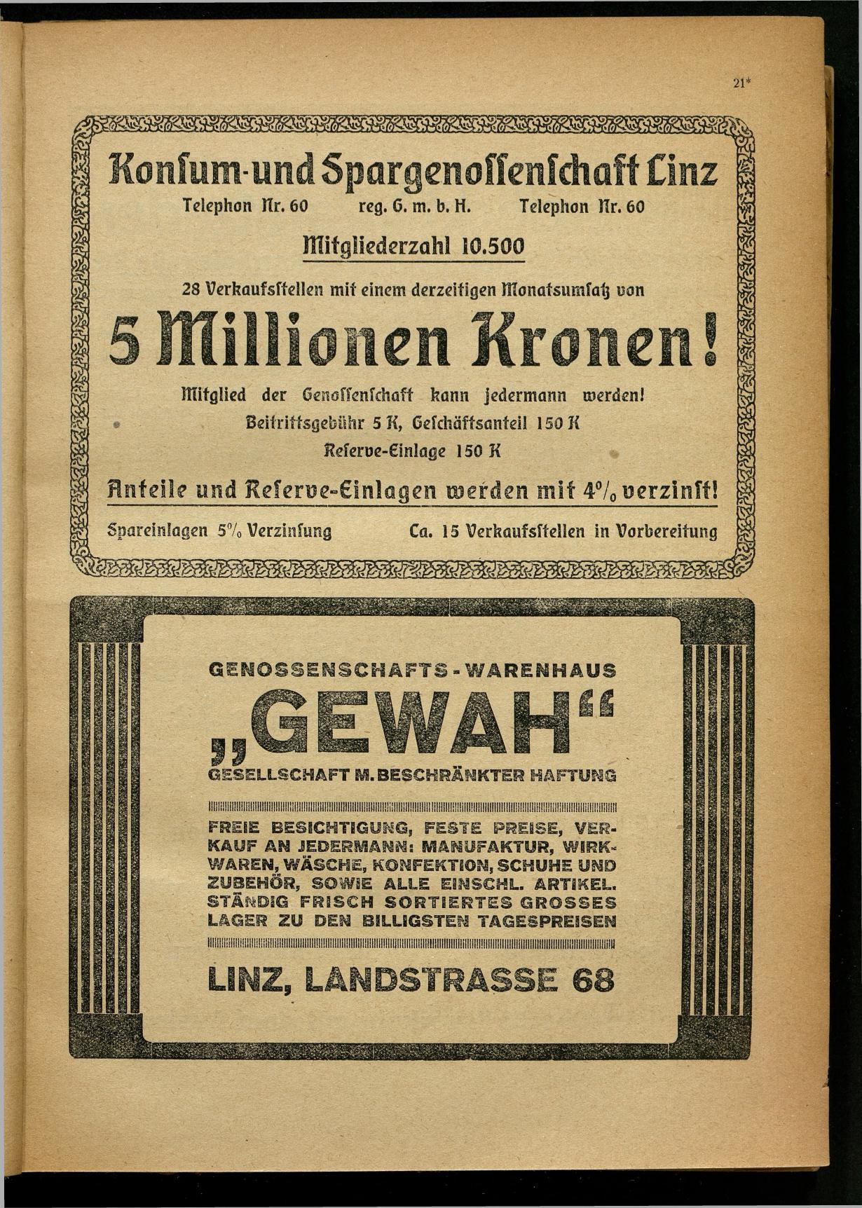 Handels- und Gewerbe-Adreßbuch von Oberösterreich 1923 - Seite 23