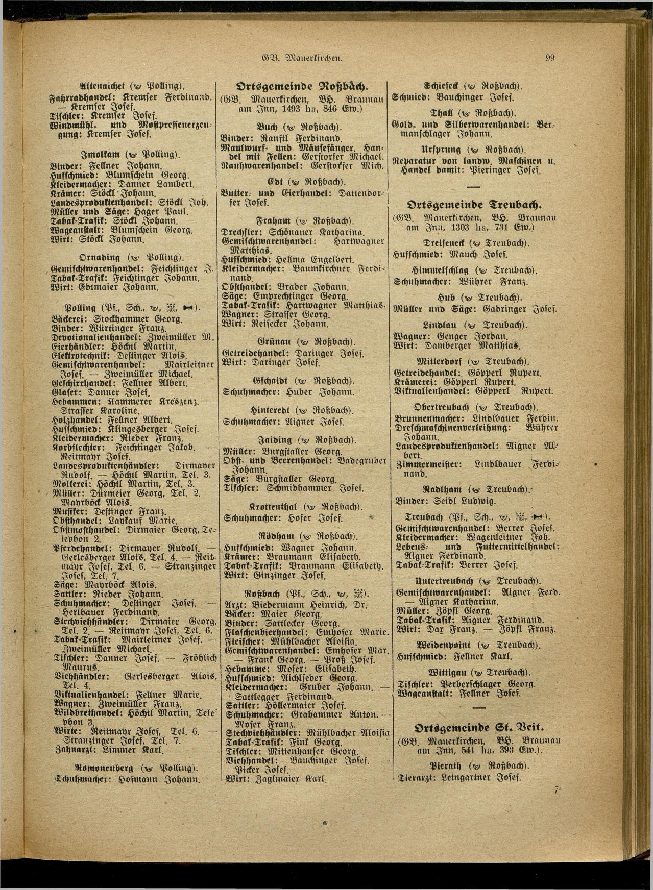 Handels- und Gewerbe-Adreßbuch von Oberösterreich 1923 - Seite 257