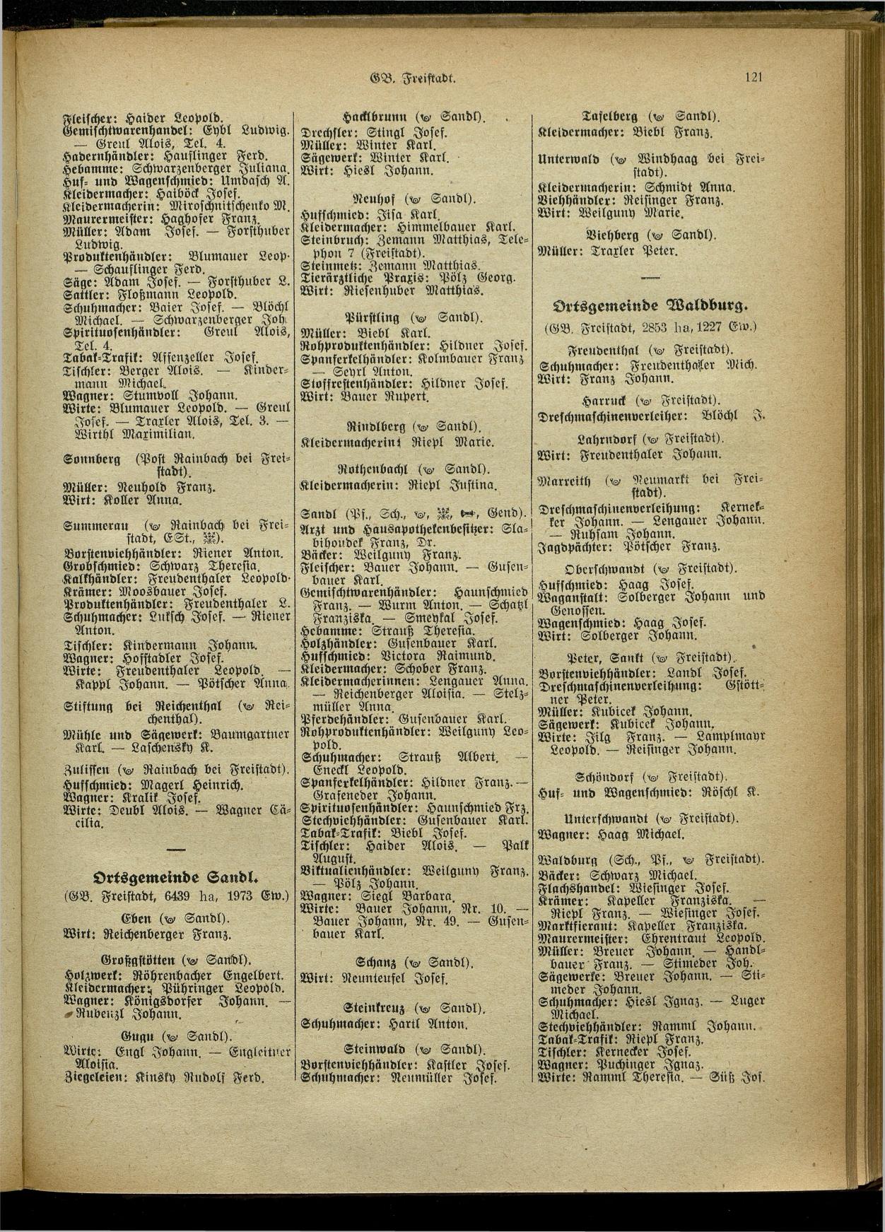 Handels- und Gewerbe-Adreßbuch von Oberösterreich 1923 - Seite 279