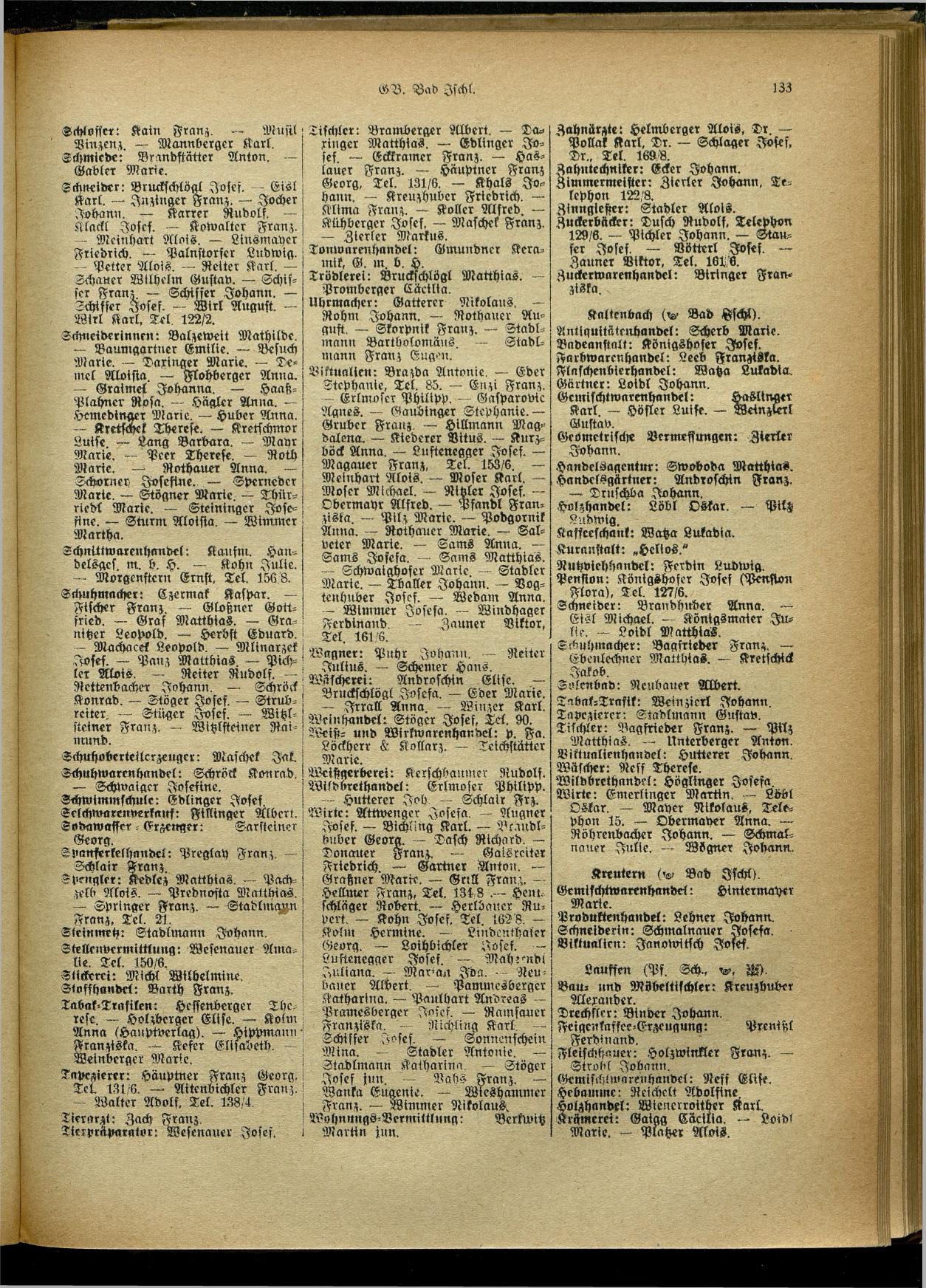 Handels- und Gewerbe-Adreßbuch von Oberösterreich 1923 - Page 291