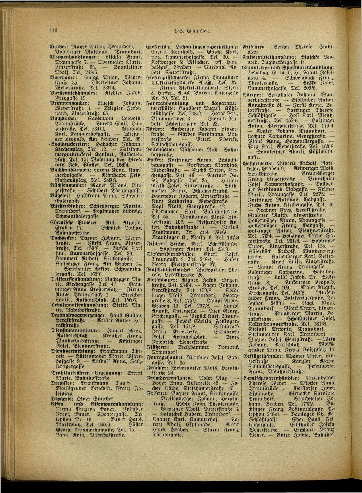 Handels- und Gewerbe-Adreßbuch von Oberösterreich 1923 - Seite 298
