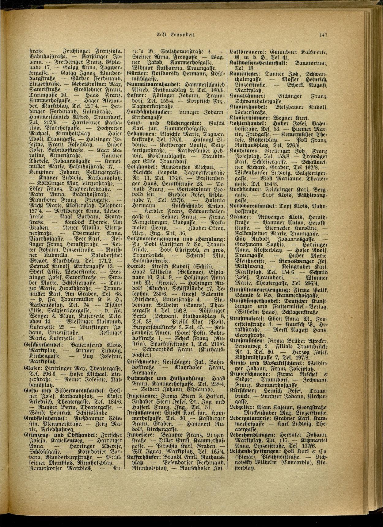 Handels- und Gewerbe-Adreßbuch von Oberösterreich 1923 - Page 299
