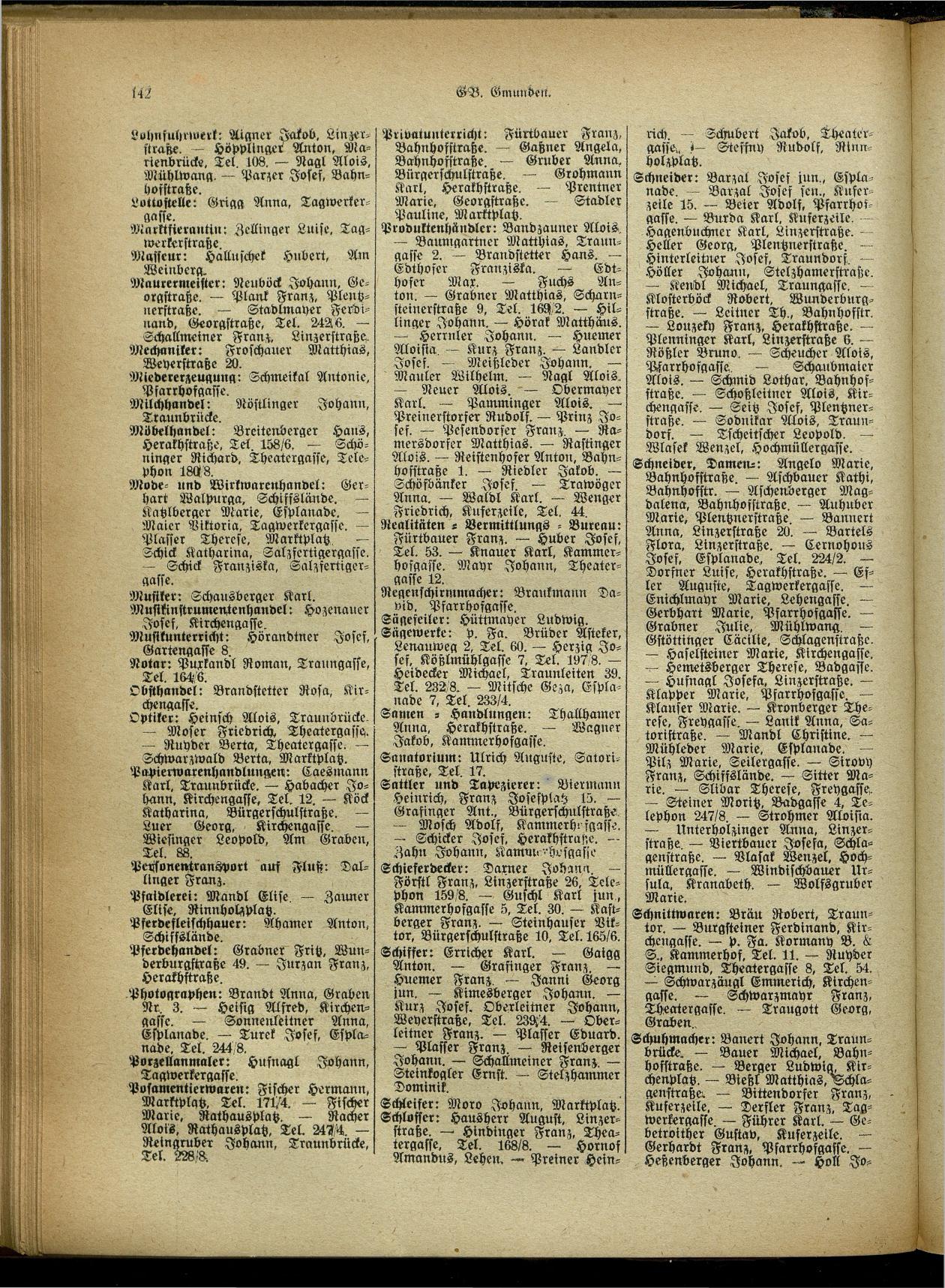 Handels- und Gewerbe-Adreßbuch von Oberösterreich 1923 - Page 300
