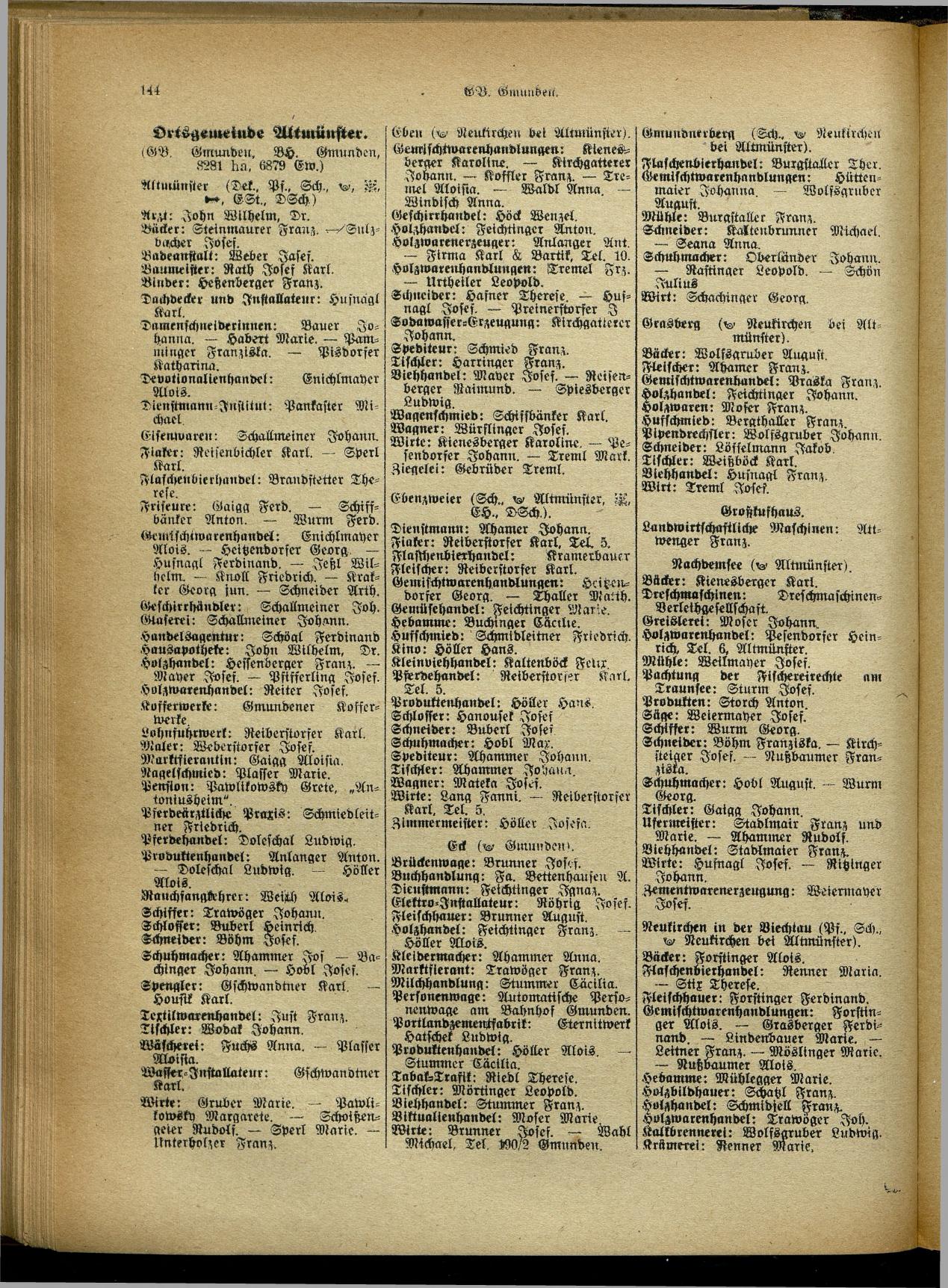 Handels- und Gewerbe-Adreßbuch von Oberösterreich 1923 - Page 302
