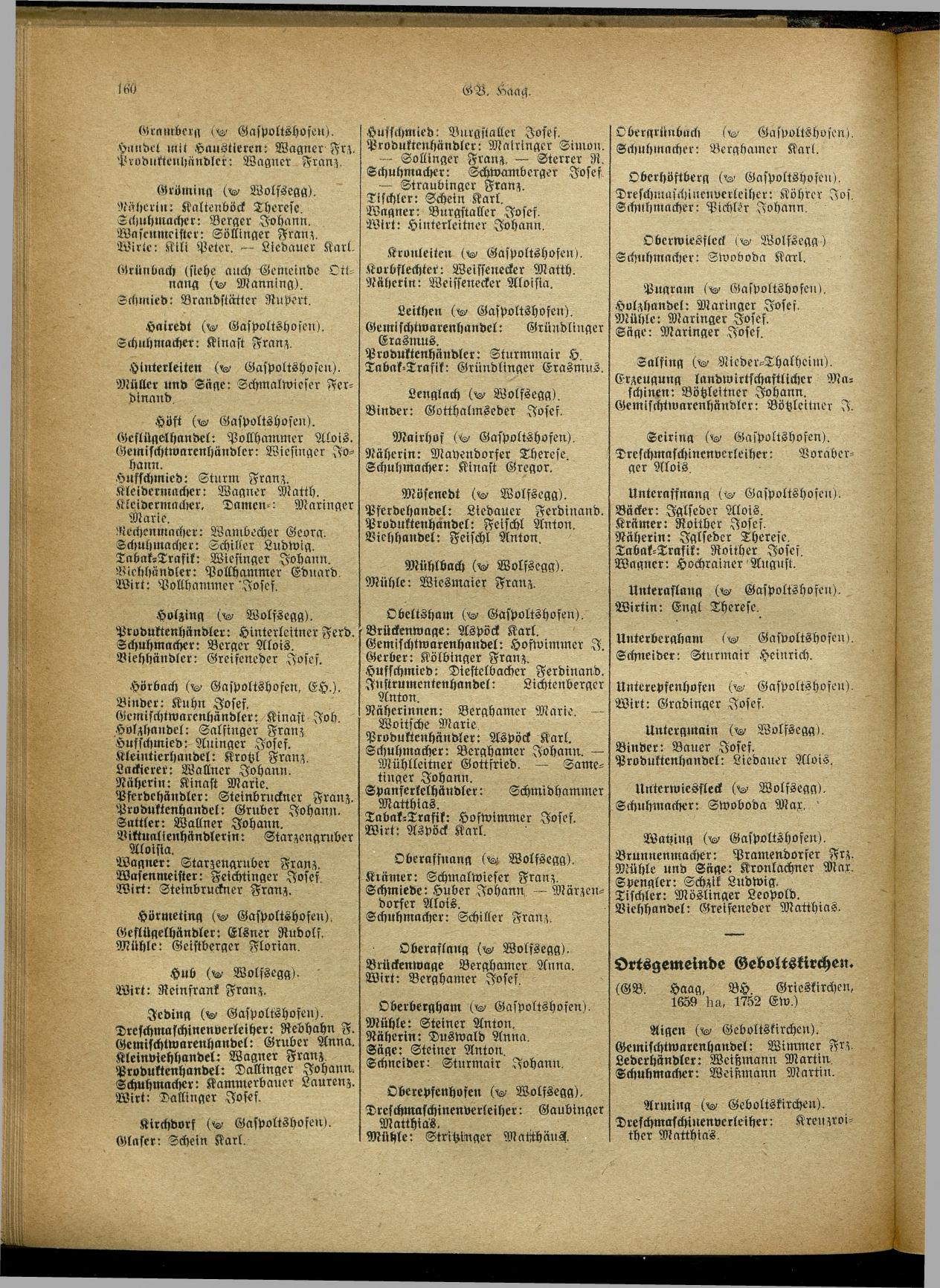 Handels- und Gewerbe-Adreßbuch von Oberösterreich 1923 - Seite 318
