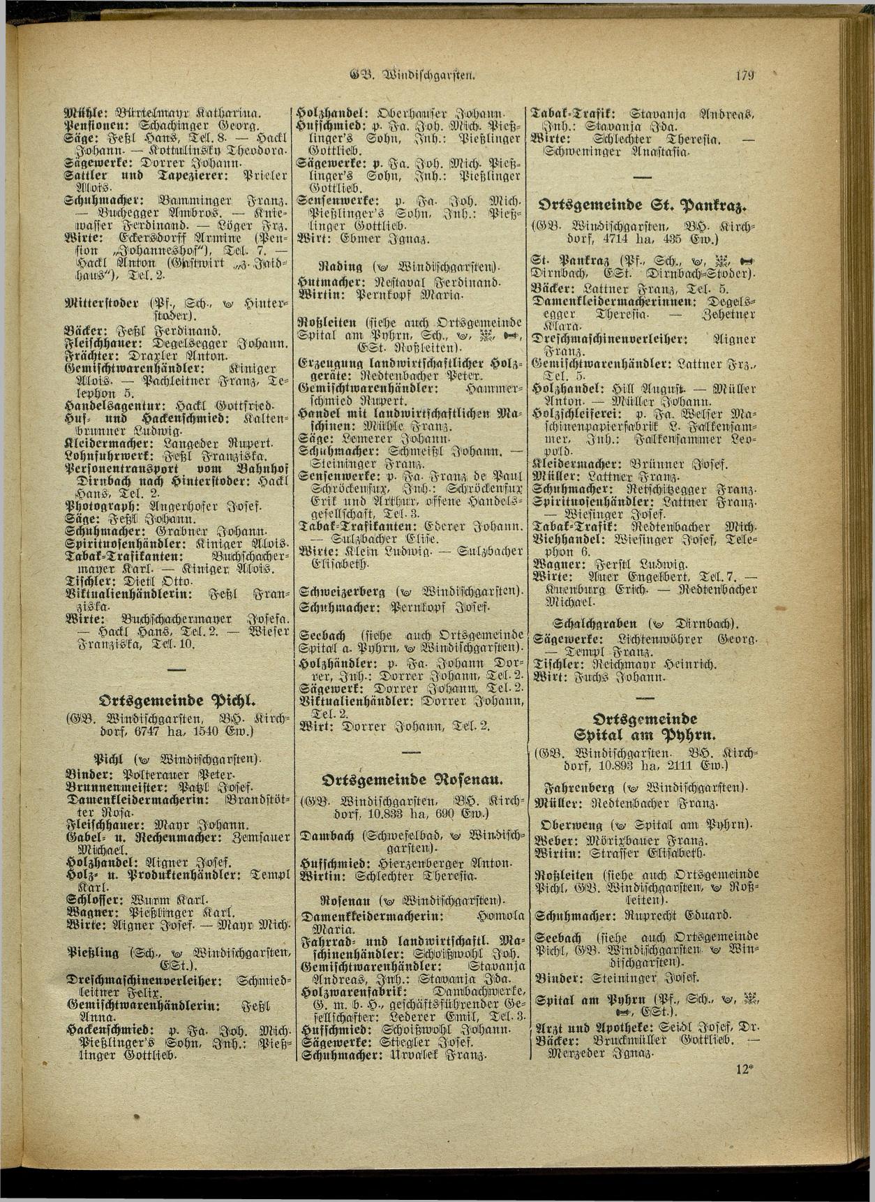 Handels- und Gewerbe-Adreßbuch von Oberösterreich 1923 - Page 337