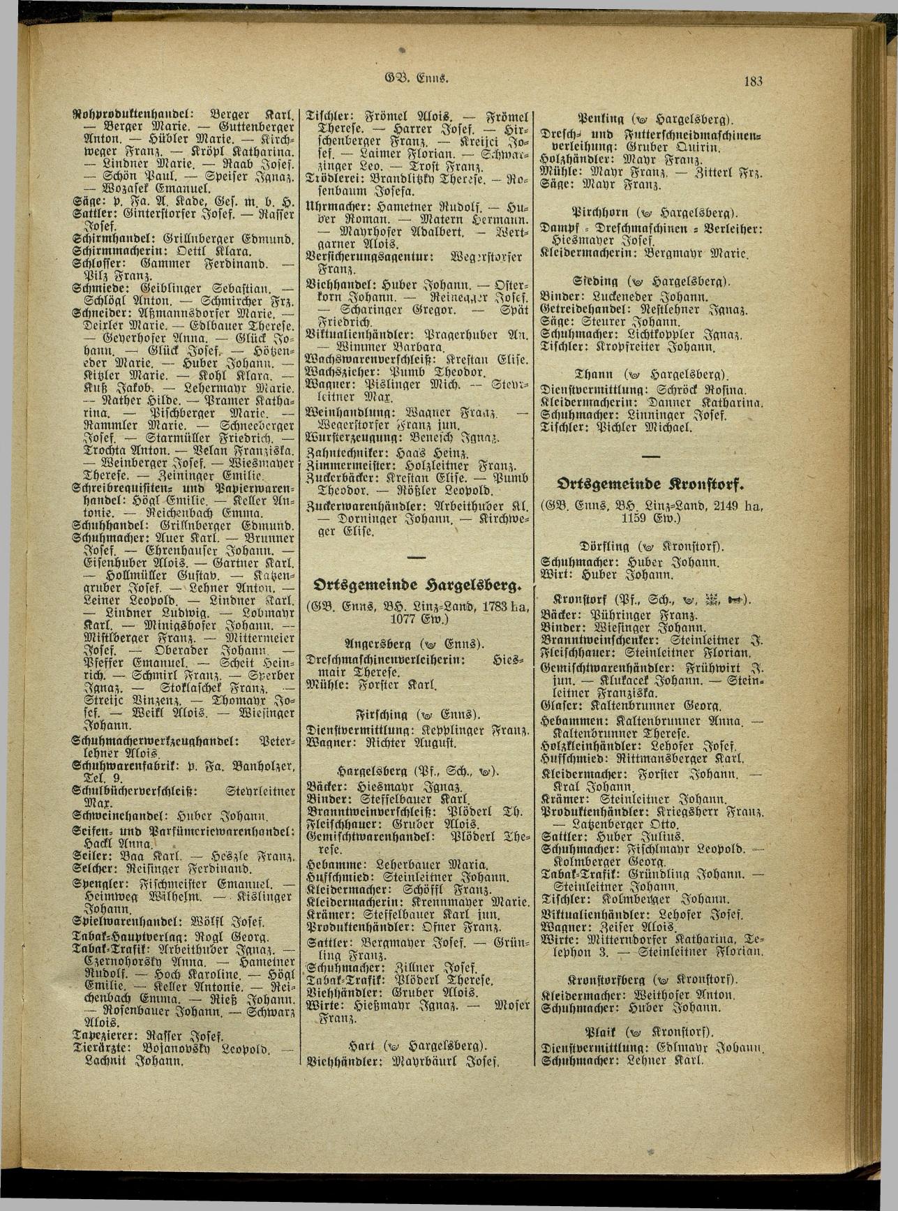 Handels- und Gewerbe-Adreßbuch von Oberösterreich 1923 - Seite 341
