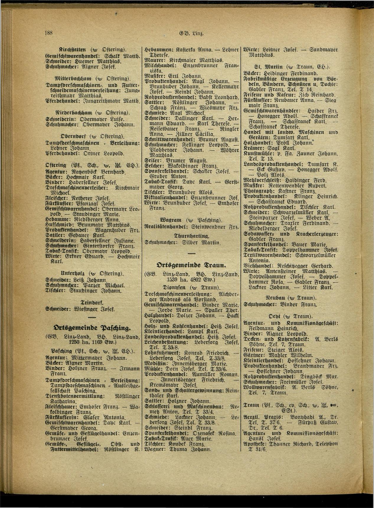 Handels- und Gewerbe-Adreßbuch von Oberösterreich 1923 - Seite 346