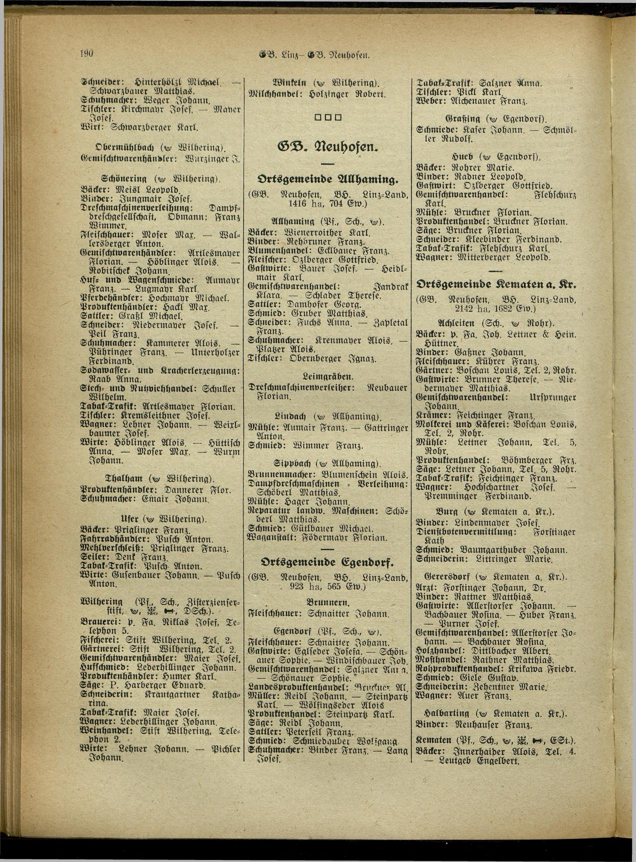 Handels- und Gewerbe-Adreßbuch von Oberösterreich 1923 - Seite 348