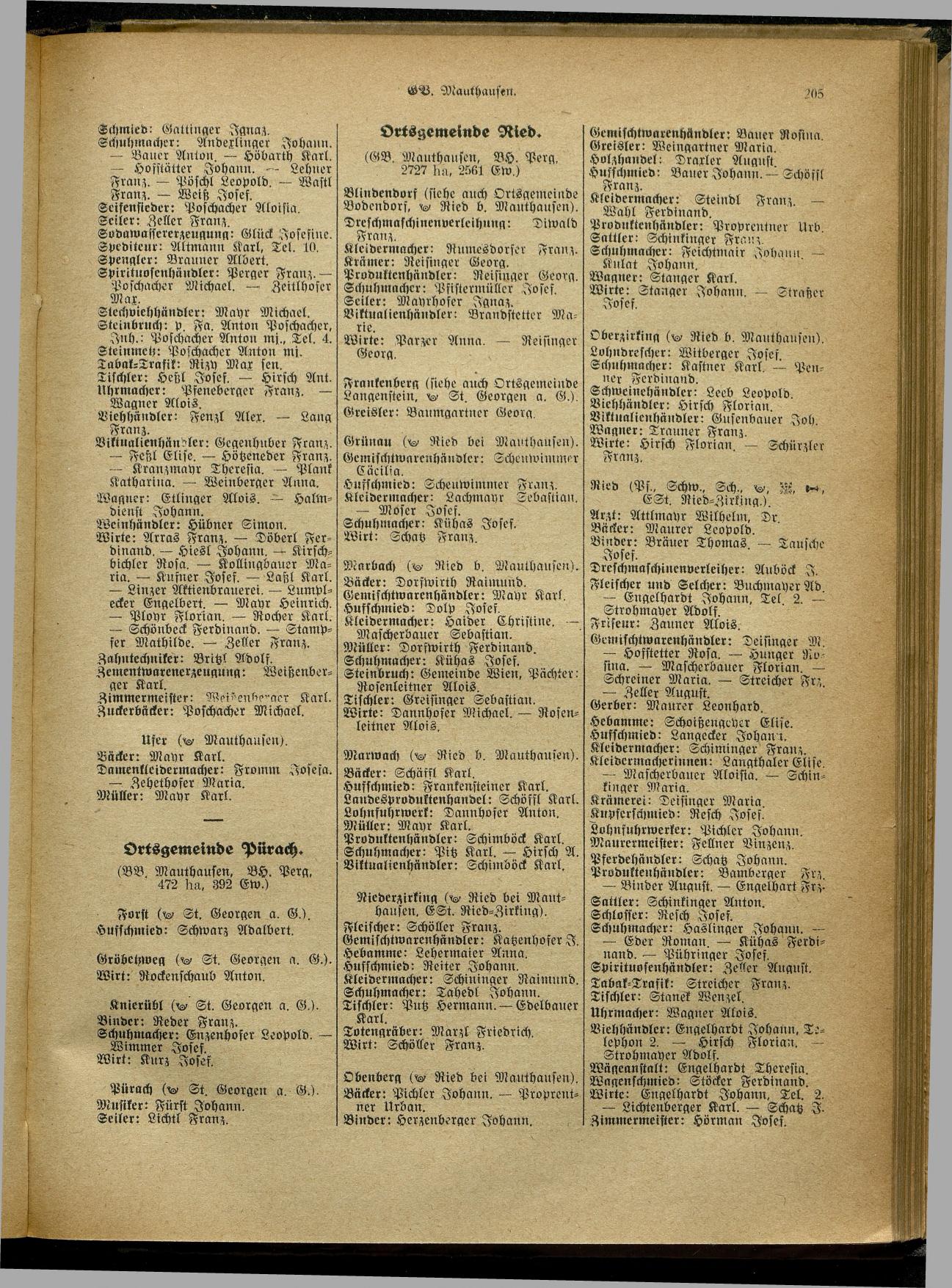 Handels- und Gewerbe-Adreßbuch von Oberösterreich 1923 - Seite 363