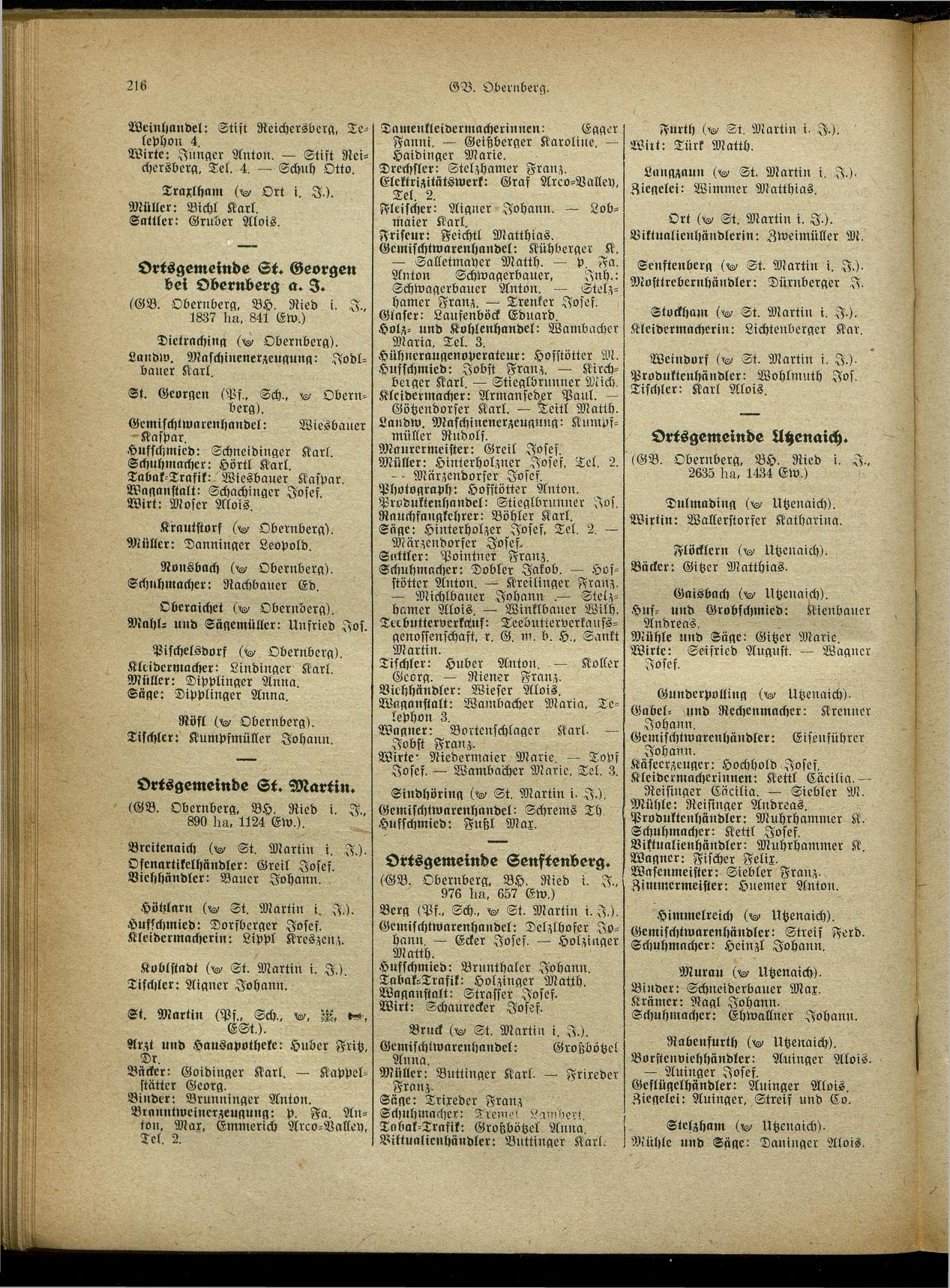 Handels- und Gewerbe-Adreßbuch von Oberösterreich 1923 - Page 374