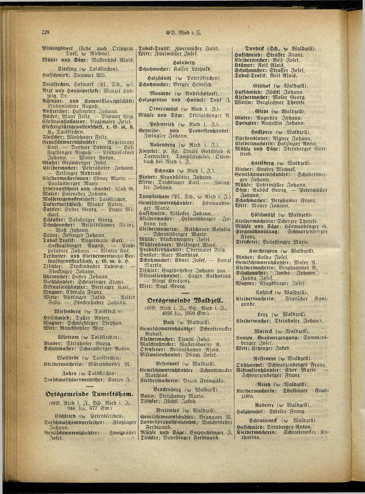 Handels- und Gewerbe-Adreßbuch von Oberösterreich 1923 - Seite 388