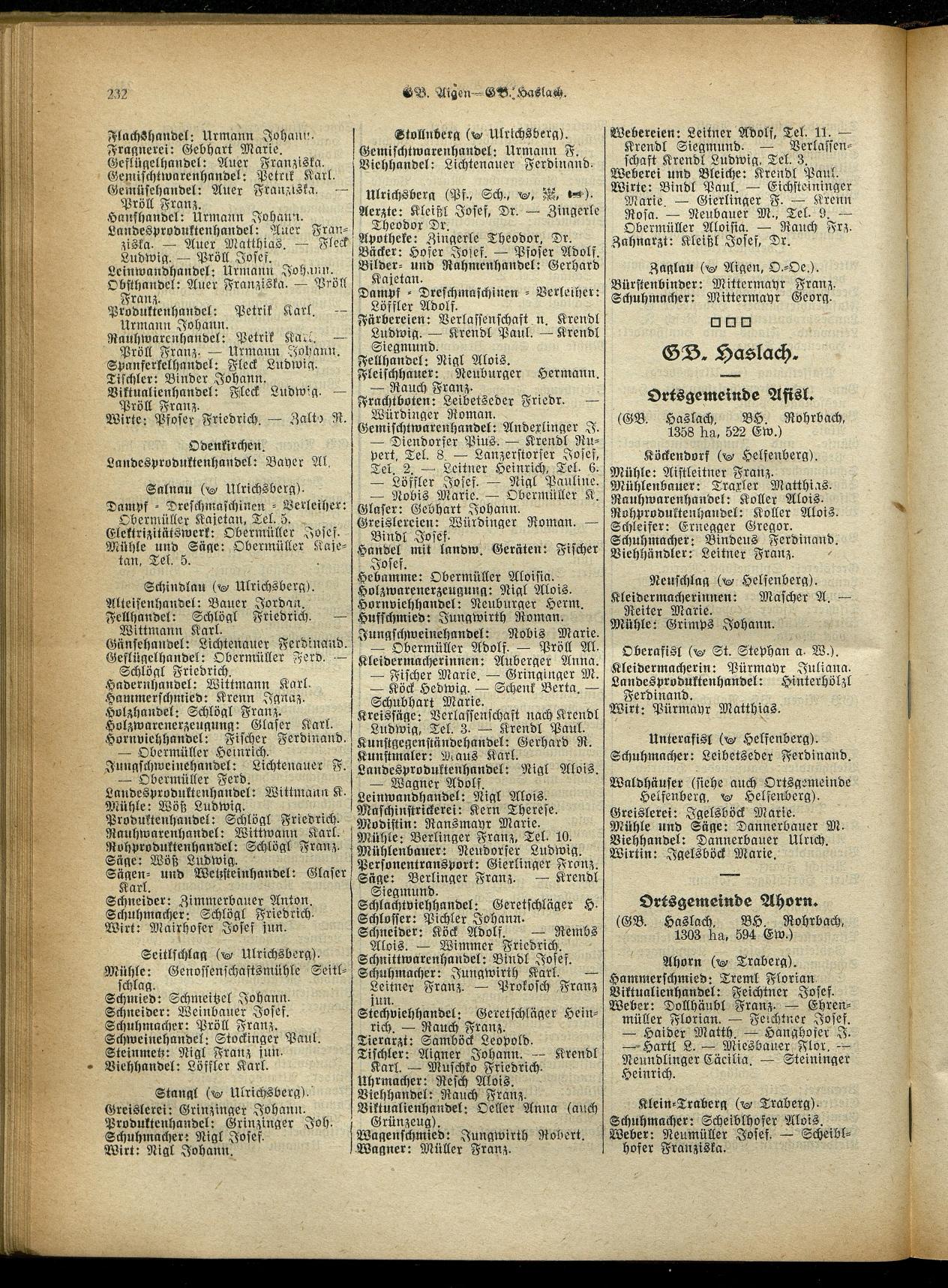 Handels- und Gewerbe-Adreßbuch von Oberösterreich 1923 - Seite 392