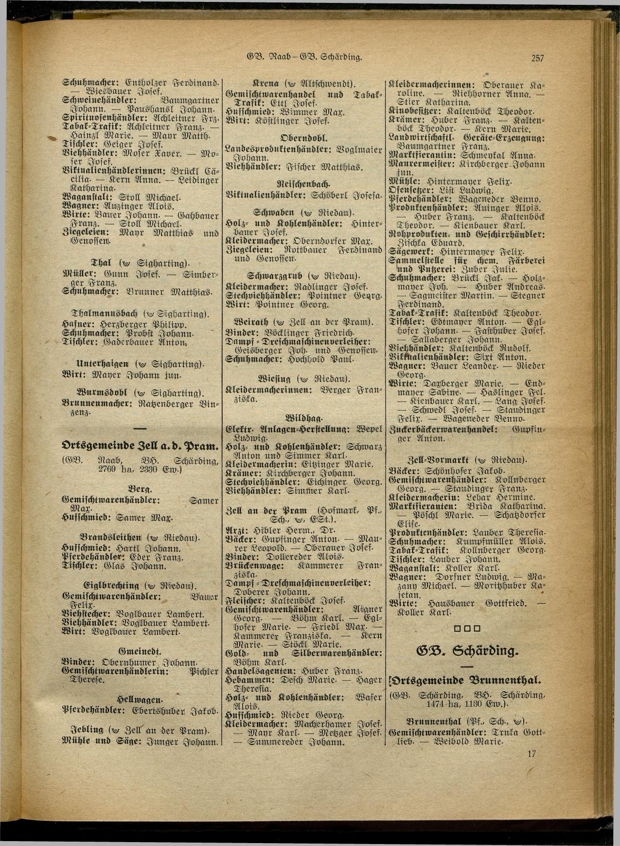 Handels- und Gewerbe-Adreßbuch von Oberösterreich 1923 - Seite 417