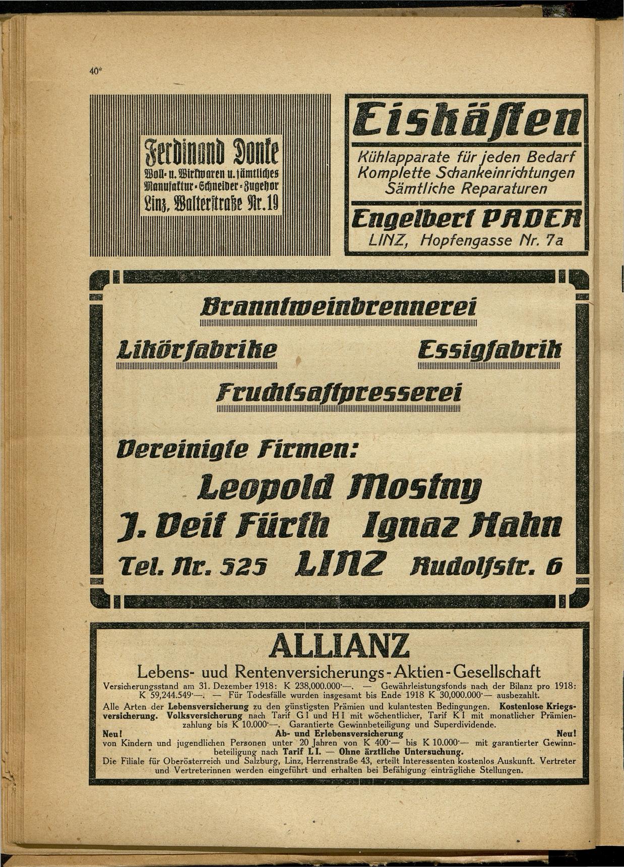Handels- und Gewerbe-Adreßbuch von Oberösterreich 1923 - Page 42
