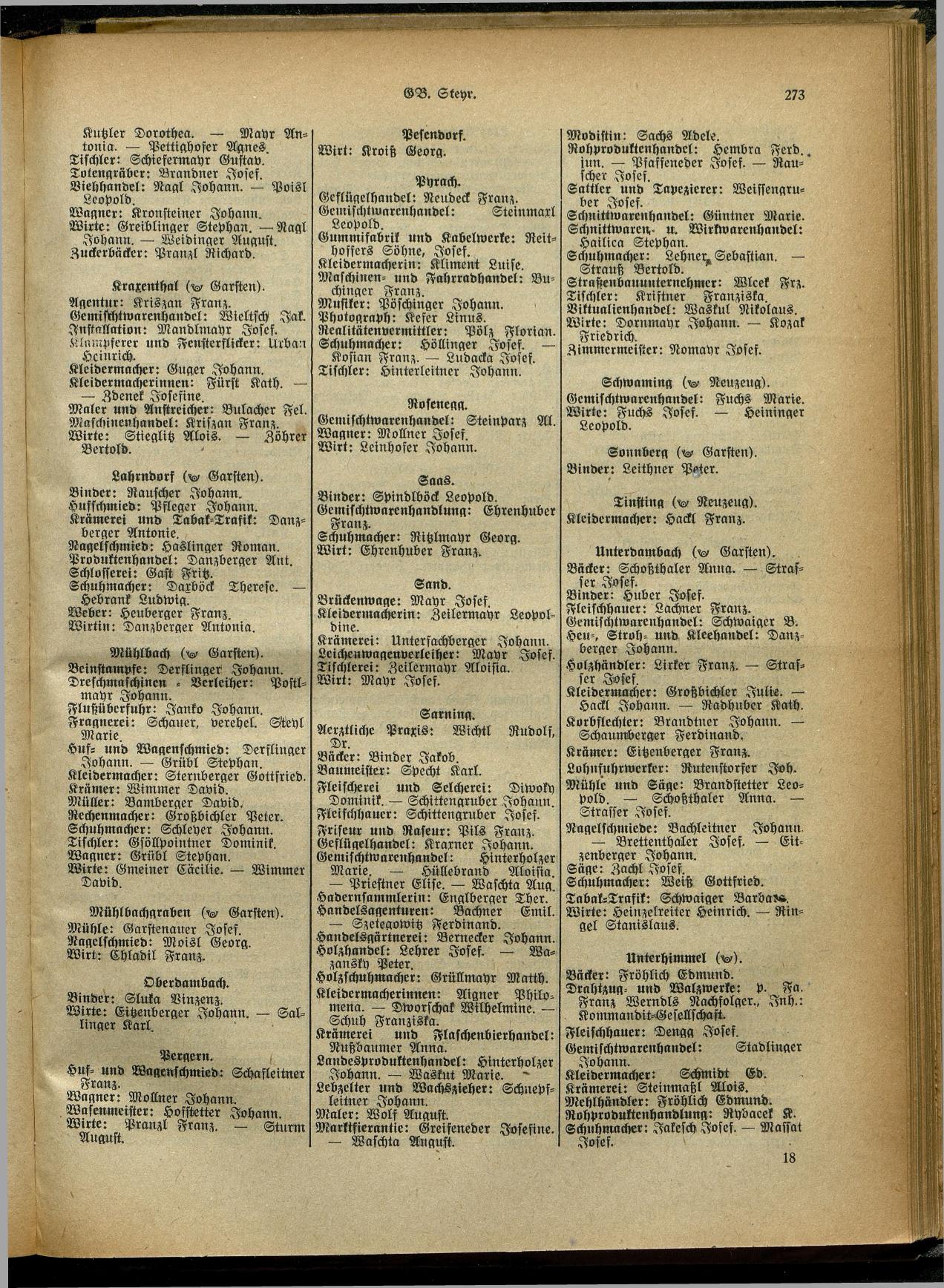 Handels- und Gewerbe-Adreßbuch von Oberösterreich 1923 - Seite 433
