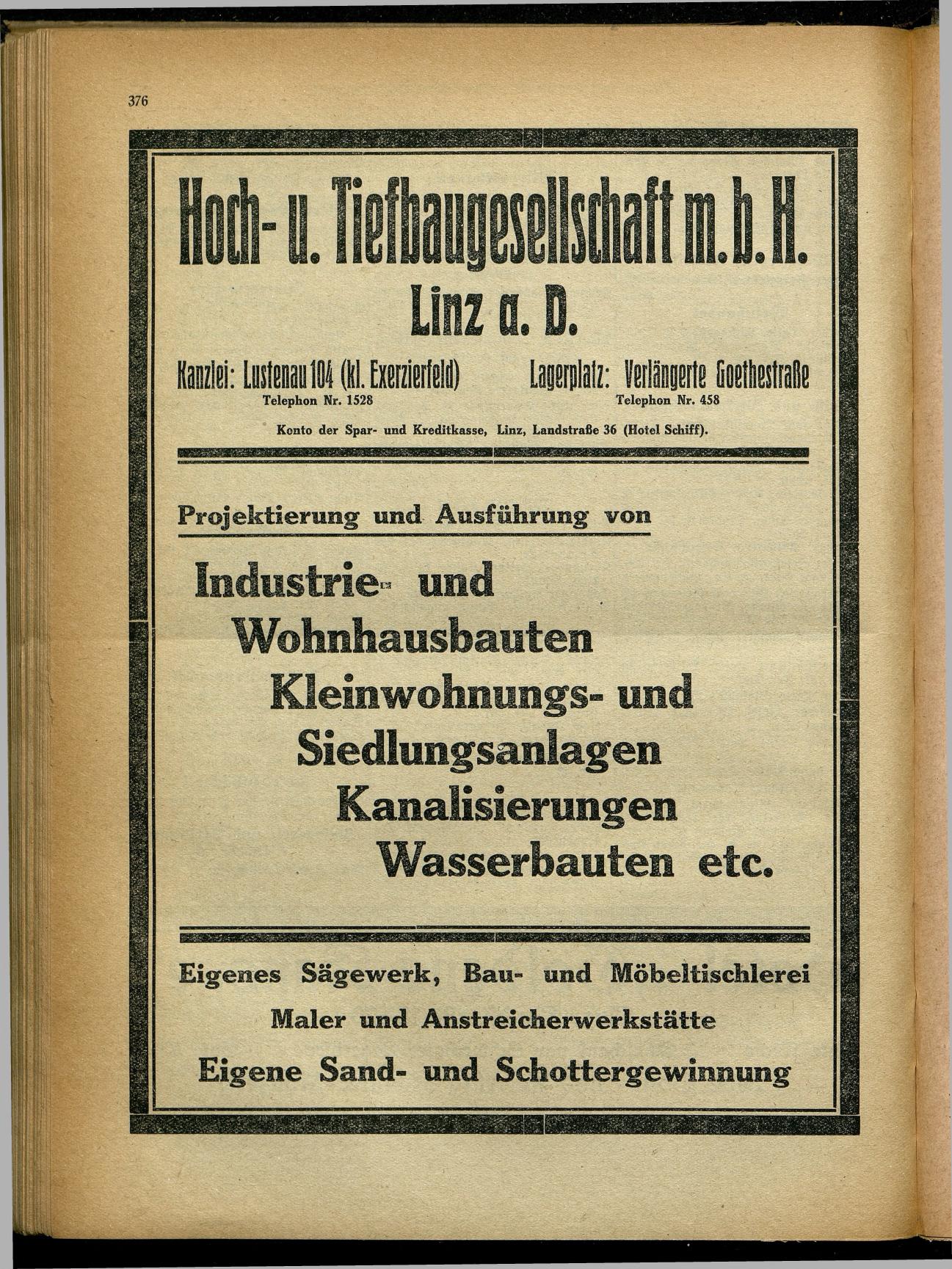Handels- und Gewerbe-Adreßbuch von Oberösterreich 1923 - Seite 536