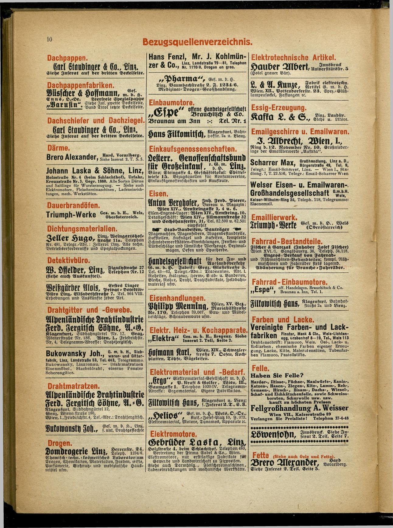 Handels- und Gewerbe-Adreßbuch von Oberösterreich 1923 - Page 566