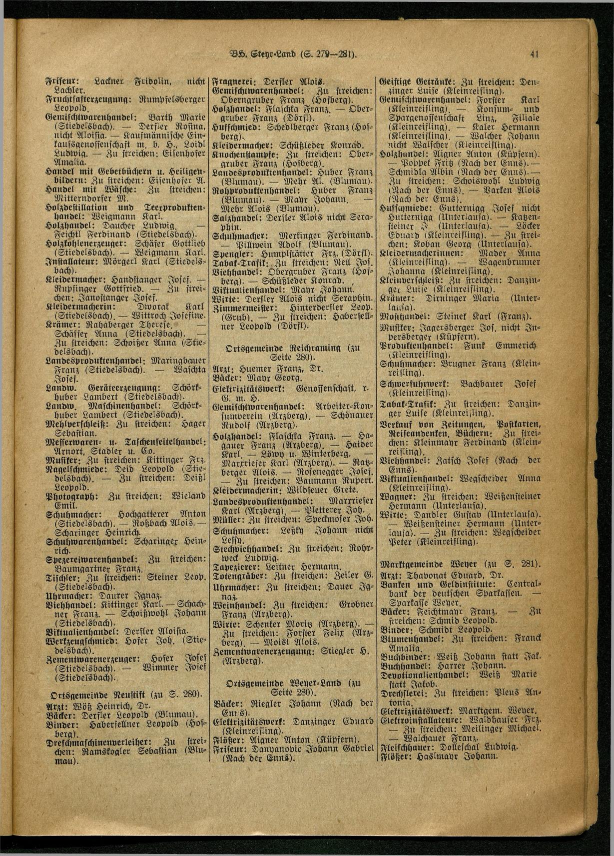 Handels- und Gewerbe-Adreßbuch von Oberösterreich 1923 - Page 614