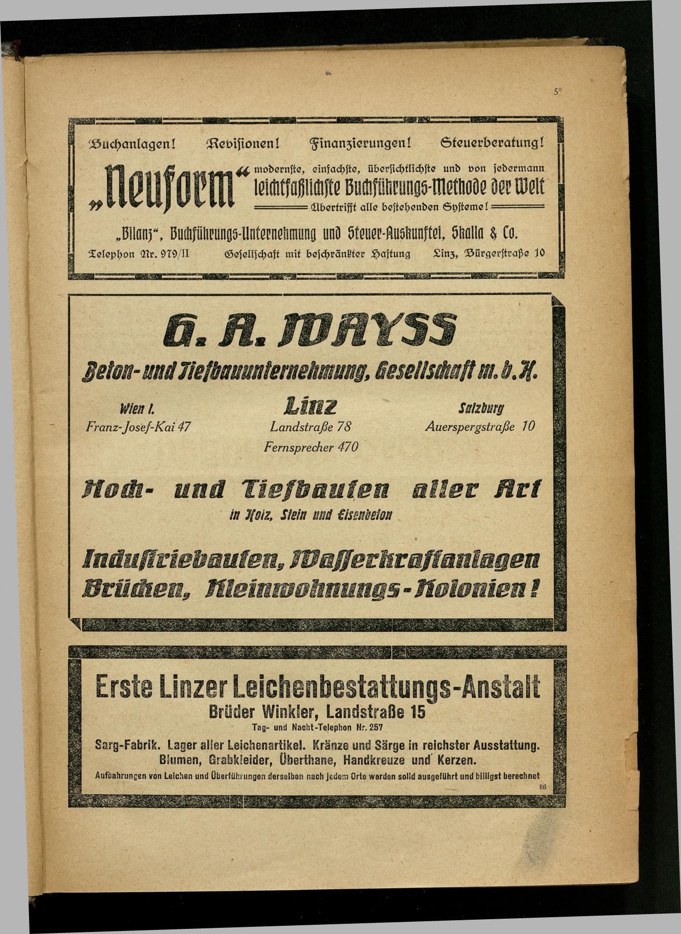 Handels- und Gewerbe-Adreßbuch von Oberösterreich 1923 - Page 7