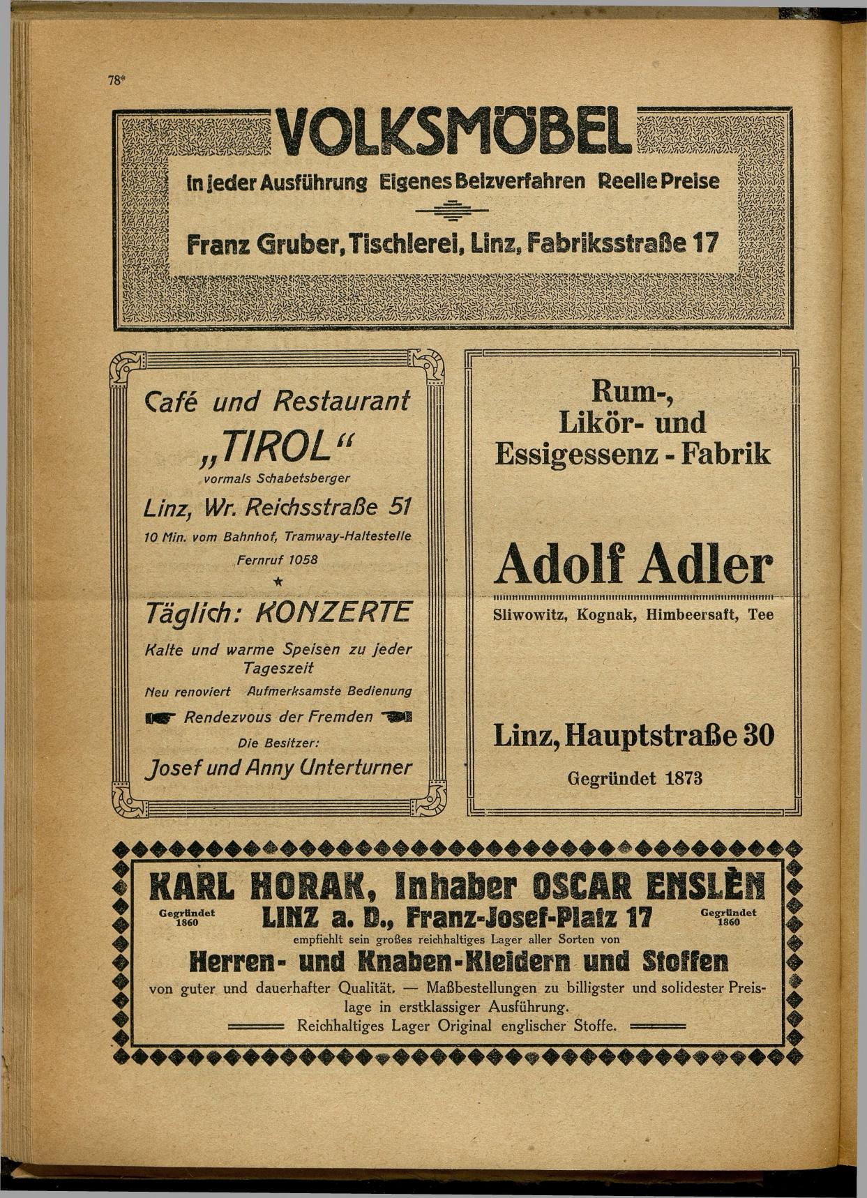 Handels- und Gewerbe-Adreßbuch von Oberösterreich 1923 - Seite 80