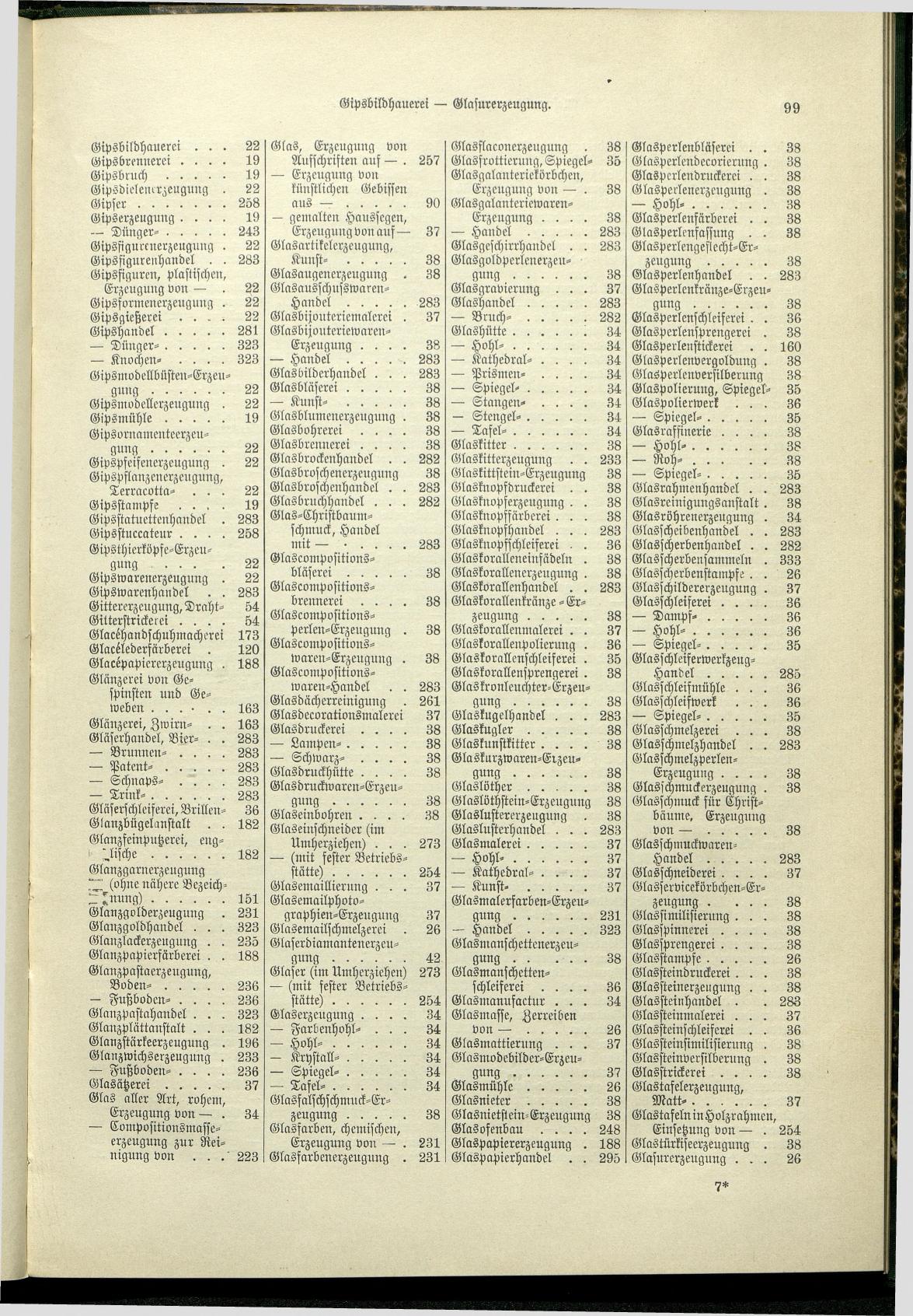 Verzeichnis der Gewerbe der im Reichsrathe vertretenen Königreiche und Länder 1900 - Page 103