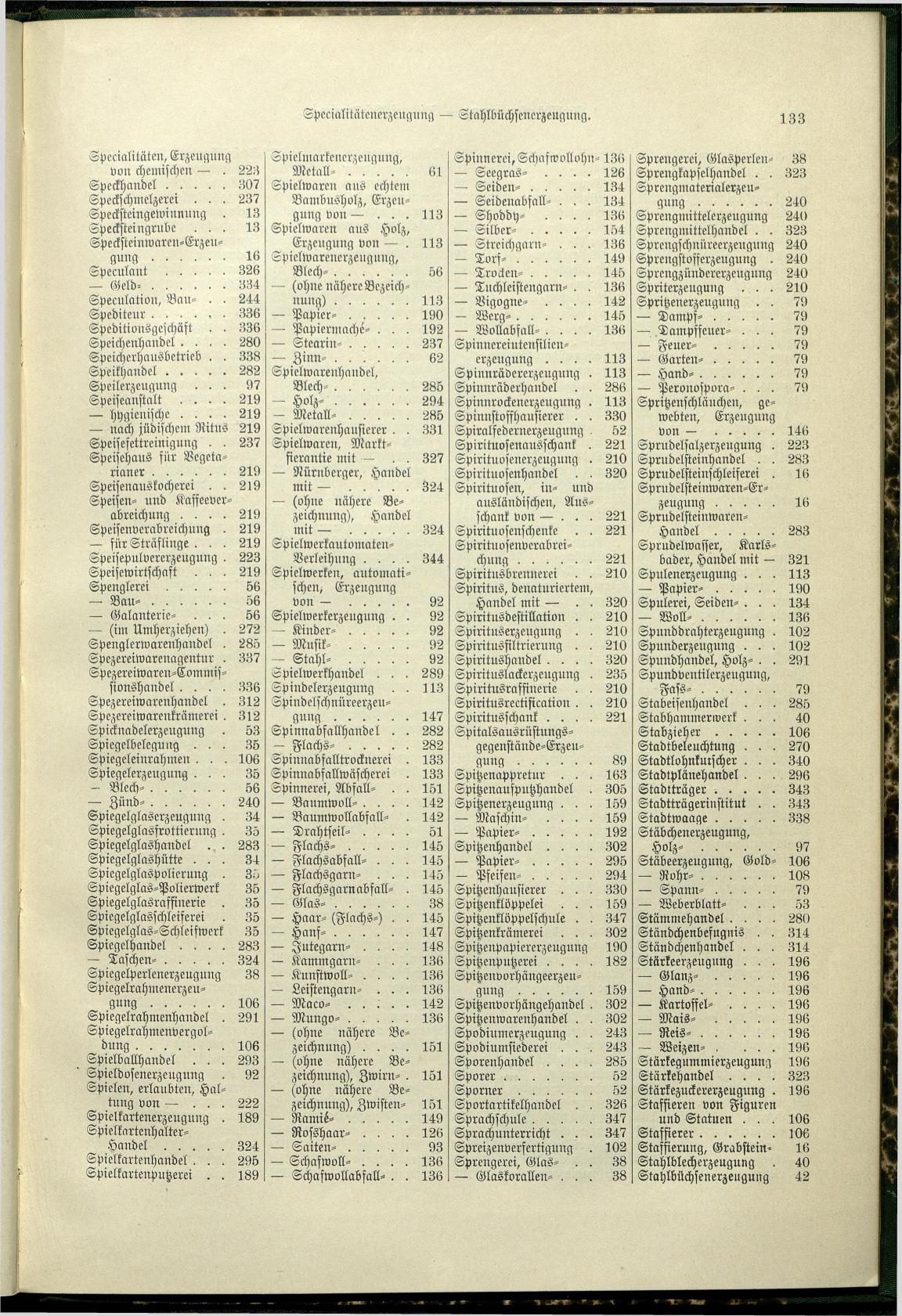 Verzeichnis der Gewerbe der im Reichsrathe vertretenen Königreiche und Länder 1900 - Page 137
