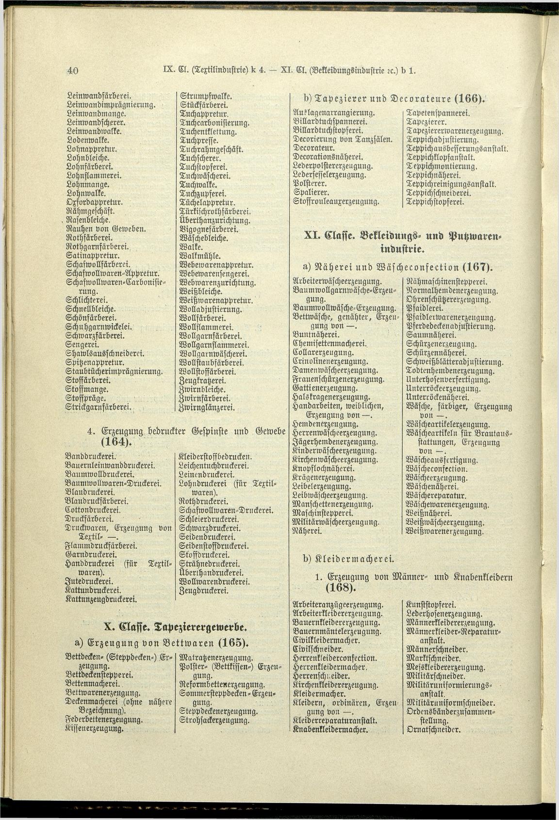 Verzeichnis der Gewerbe der im Reichsrathe vertretenen Königreiche und Länder 1900 - Seite 44