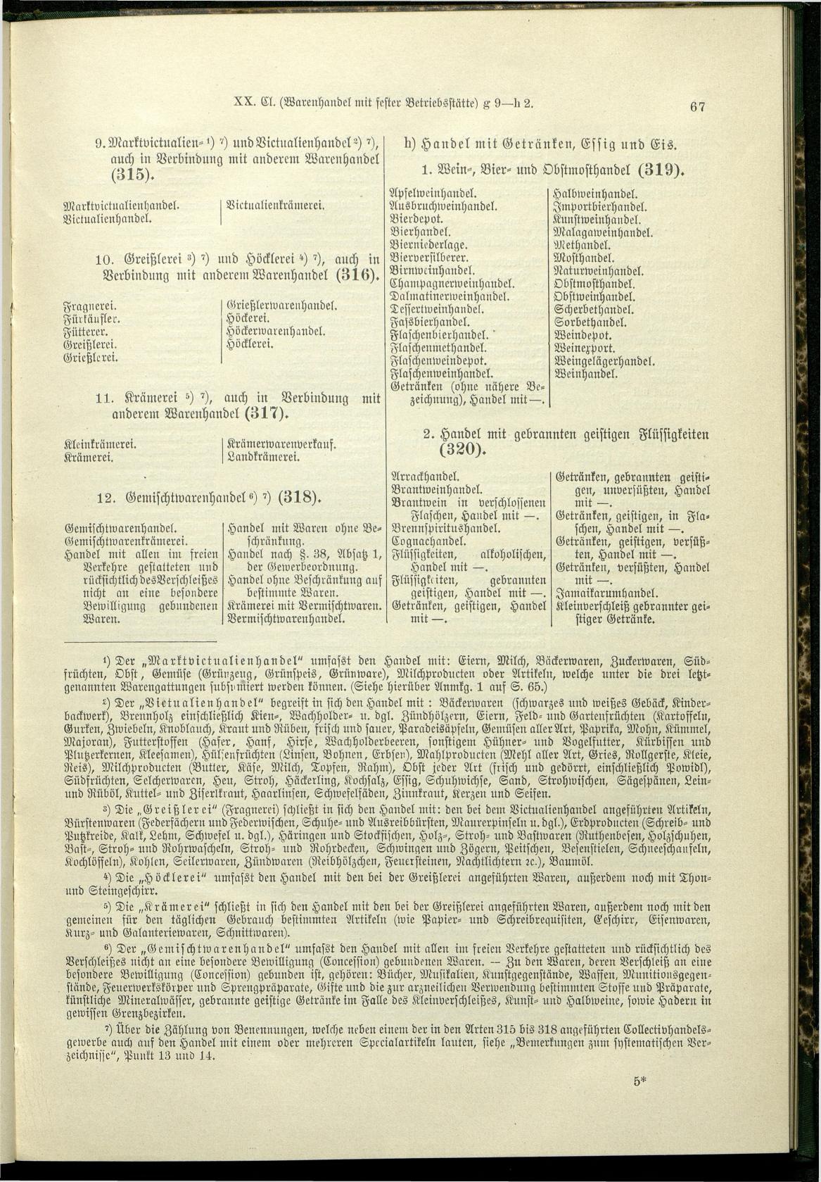 Verzeichnis der Gewerbe der im Reichsrathe vertretenen Königreiche und Länder 1900 - Page 71