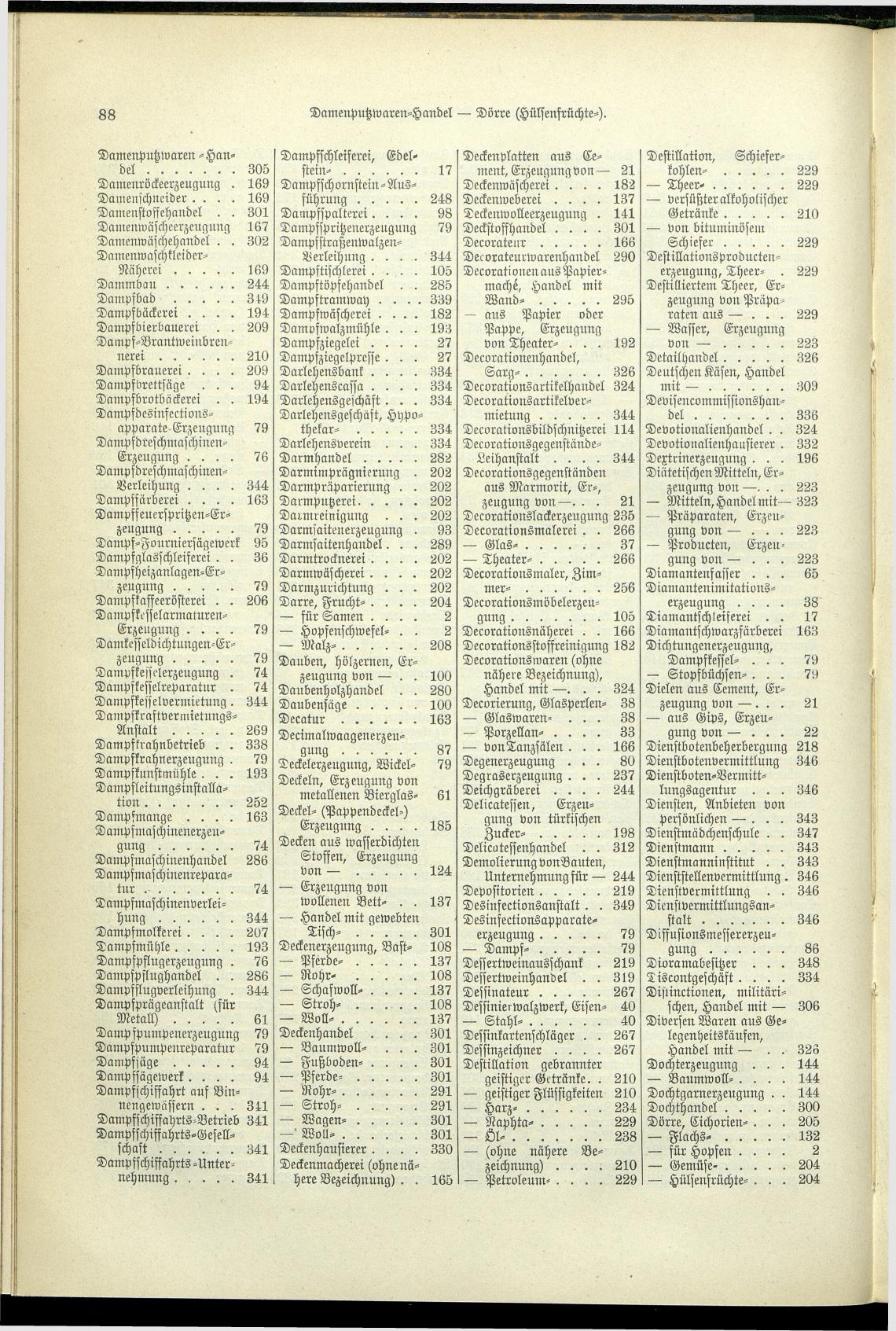 Verzeichnis der Gewerbe der im Reichsrathe vertretenen Königreiche und Länder 1900 - Seite 92