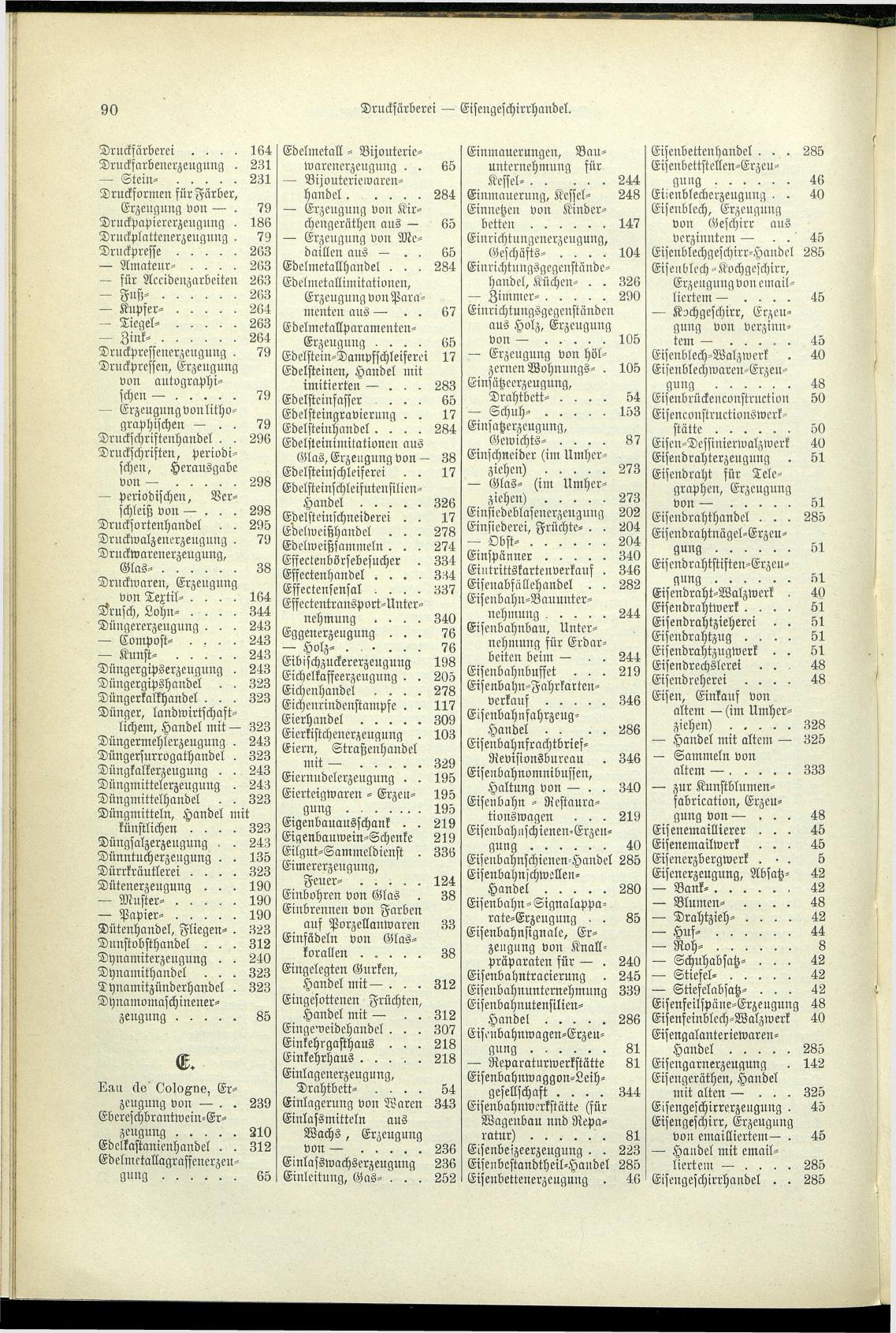 Verzeichnis der Gewerbe der im Reichsrathe vertretenen Königreiche und Länder 1900 - Page 94