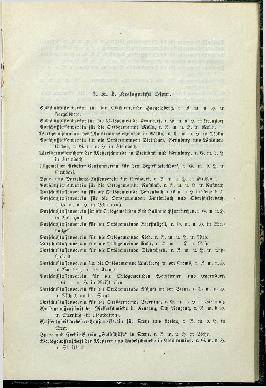 Verzeichnis der protokollierten Firmen und Genossenschaften in Oberösterreich 1908 - Seite 79