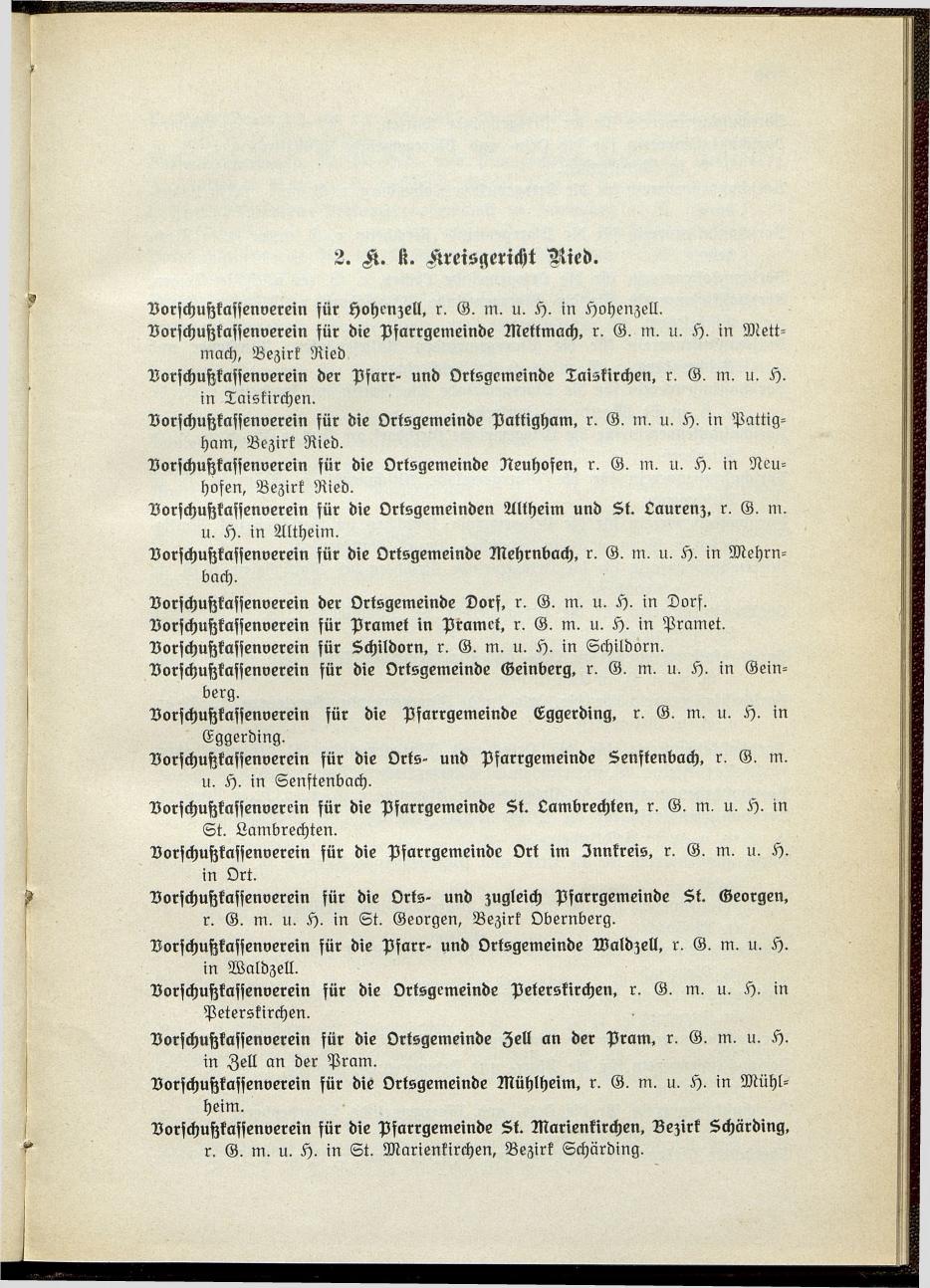 Verzeichnis der handelsgerichtlich protokollierten Firmen sowie der registrierten Erwerbs- und Wirtschafts-Genossenschaften in Oberösterreich 1914 - Seite 103