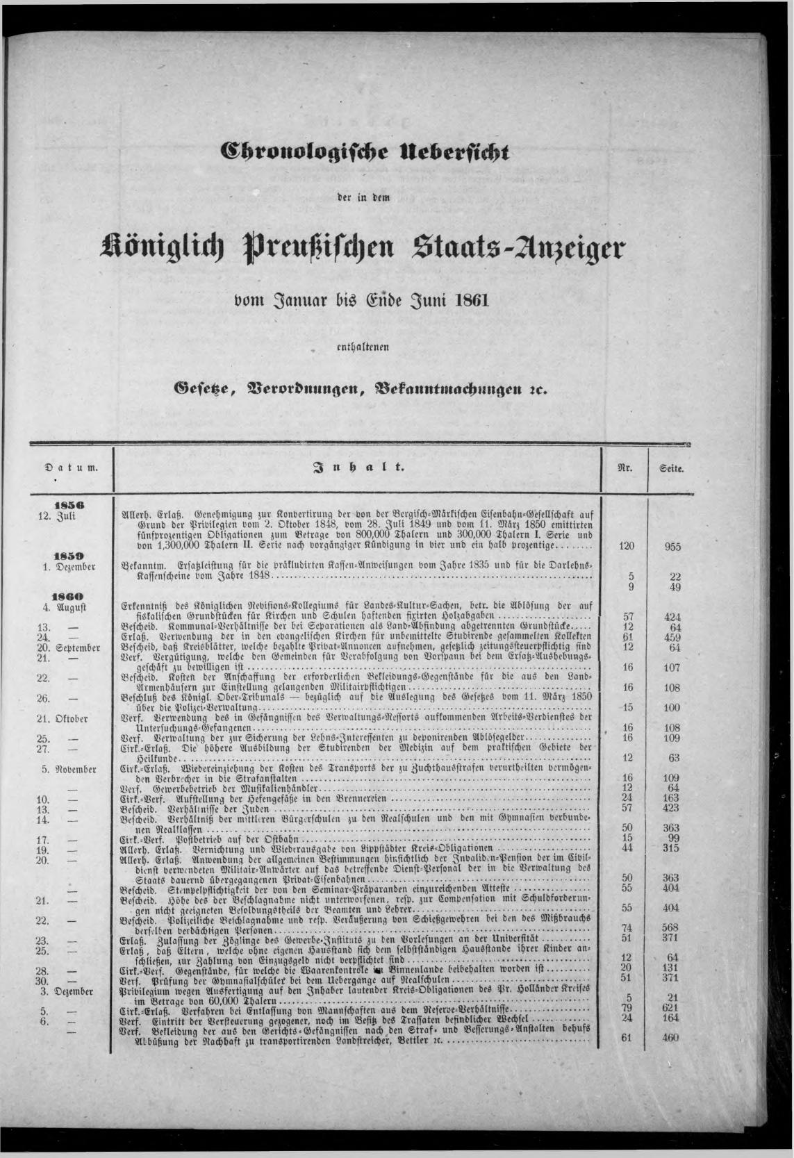 Königlich Preußischer Staats-Anzeiger Nr. 1 vom 01.01.1861 - Seite 9