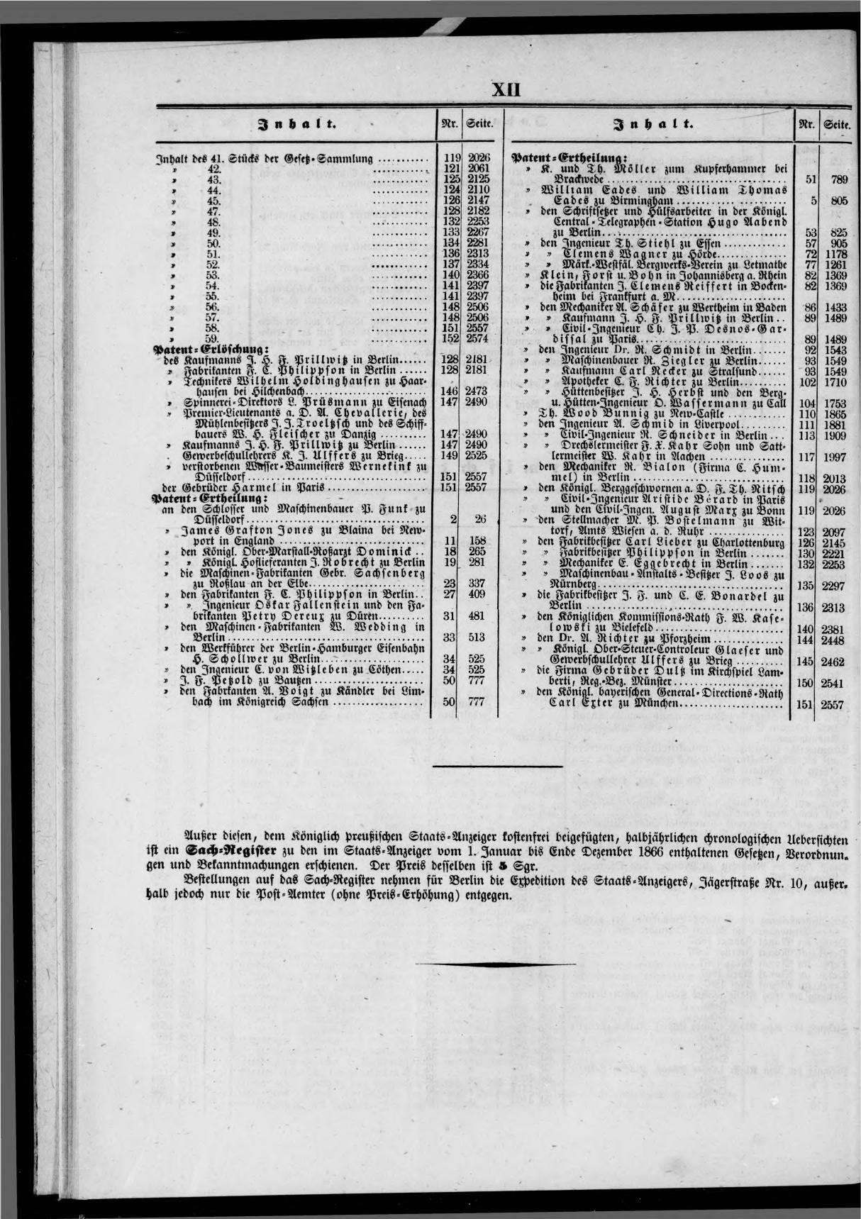 Königlich Preußischer Staats-Anzeiger Nr. 1 vom 02.01.1867 - Seite 23