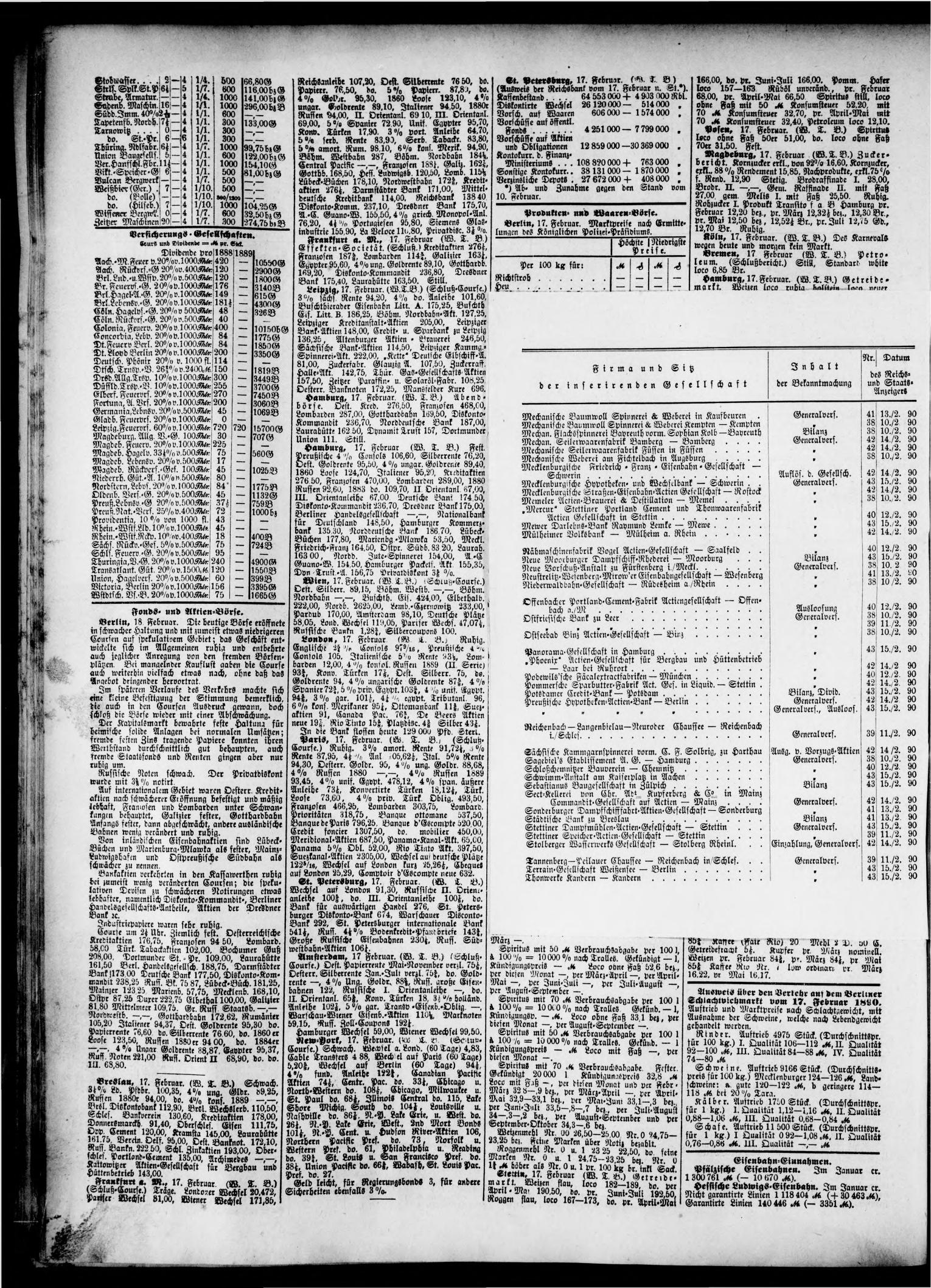 Deutscher Reichs-Anzeiger und Königlich Preußischer Staats-Anzeiger Nr. 45 vom 18.02.1890 - Page 4