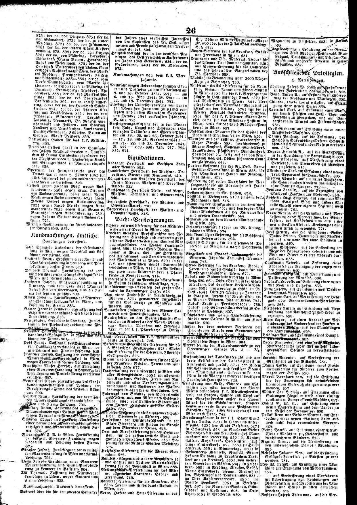 Amtsblatt zur Wiener Zeitung Jahrgang 1841 - Seite 25